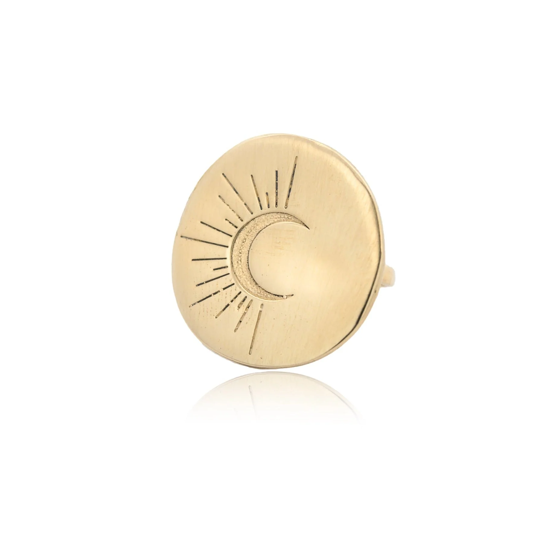 Nocturne Gold Crescent Moon Ring