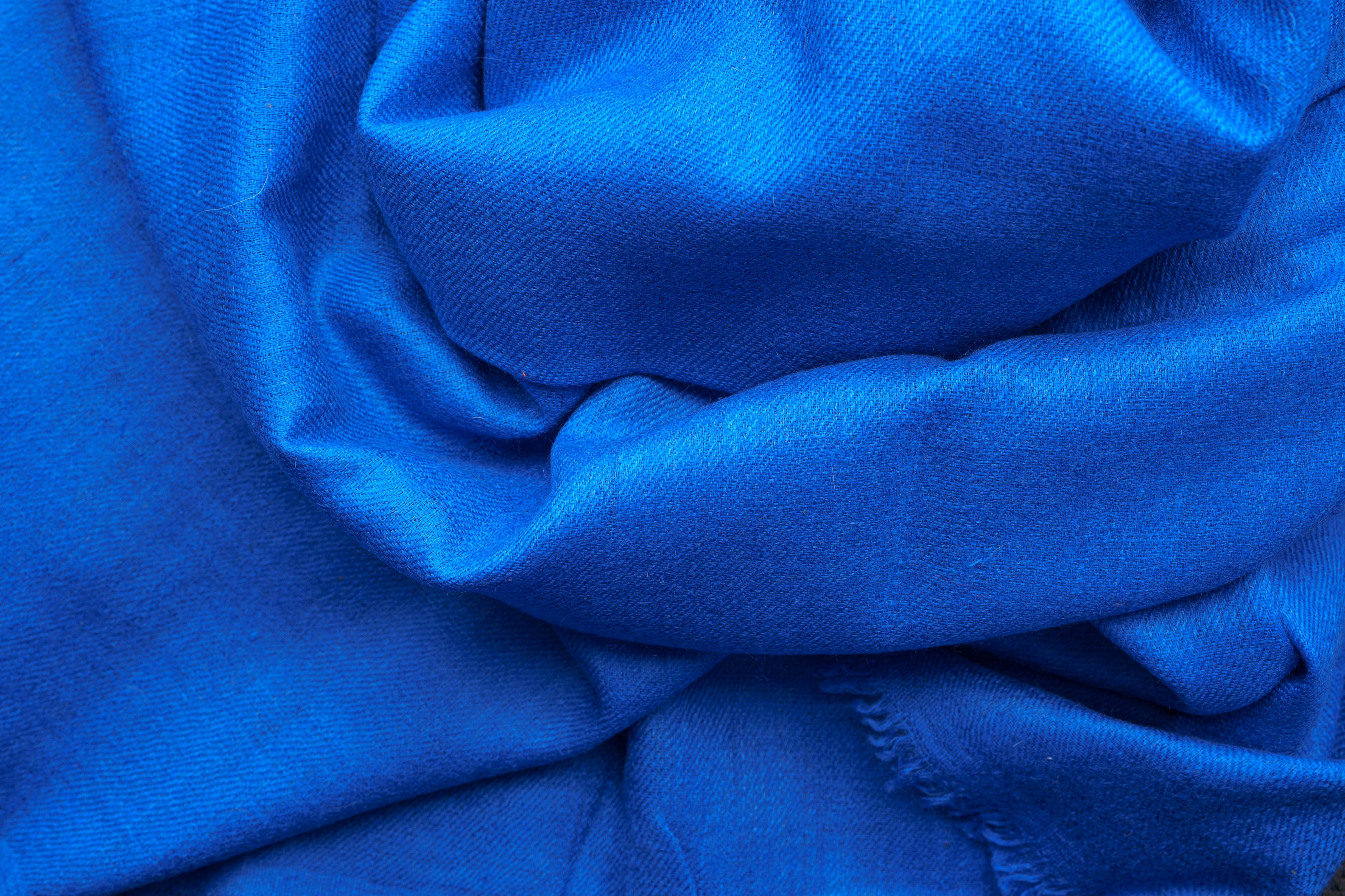 Moroccon blue cashmere stole