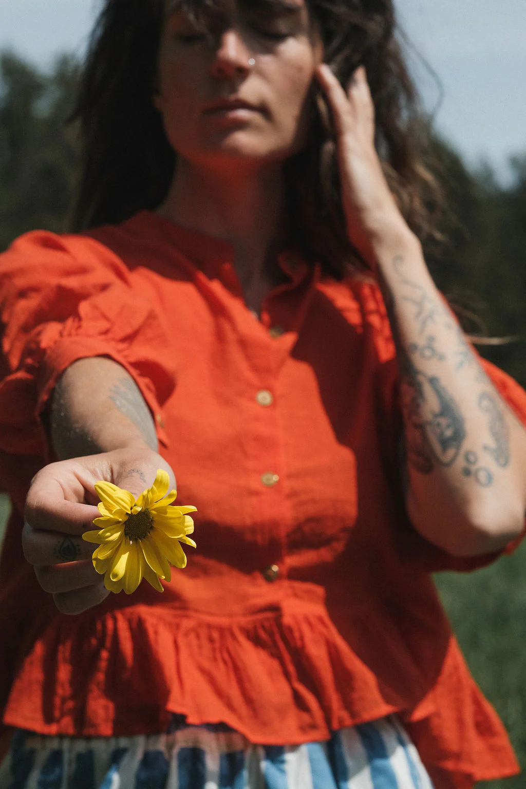 The Scarlet Frill Top