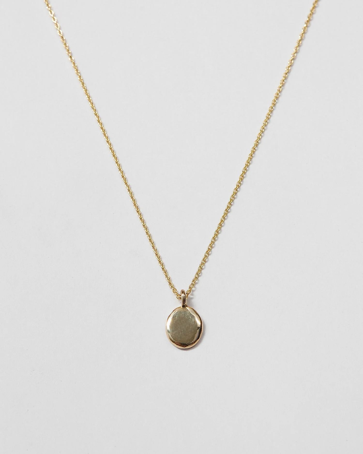 Tiny Drop Necklace in 14k Gold