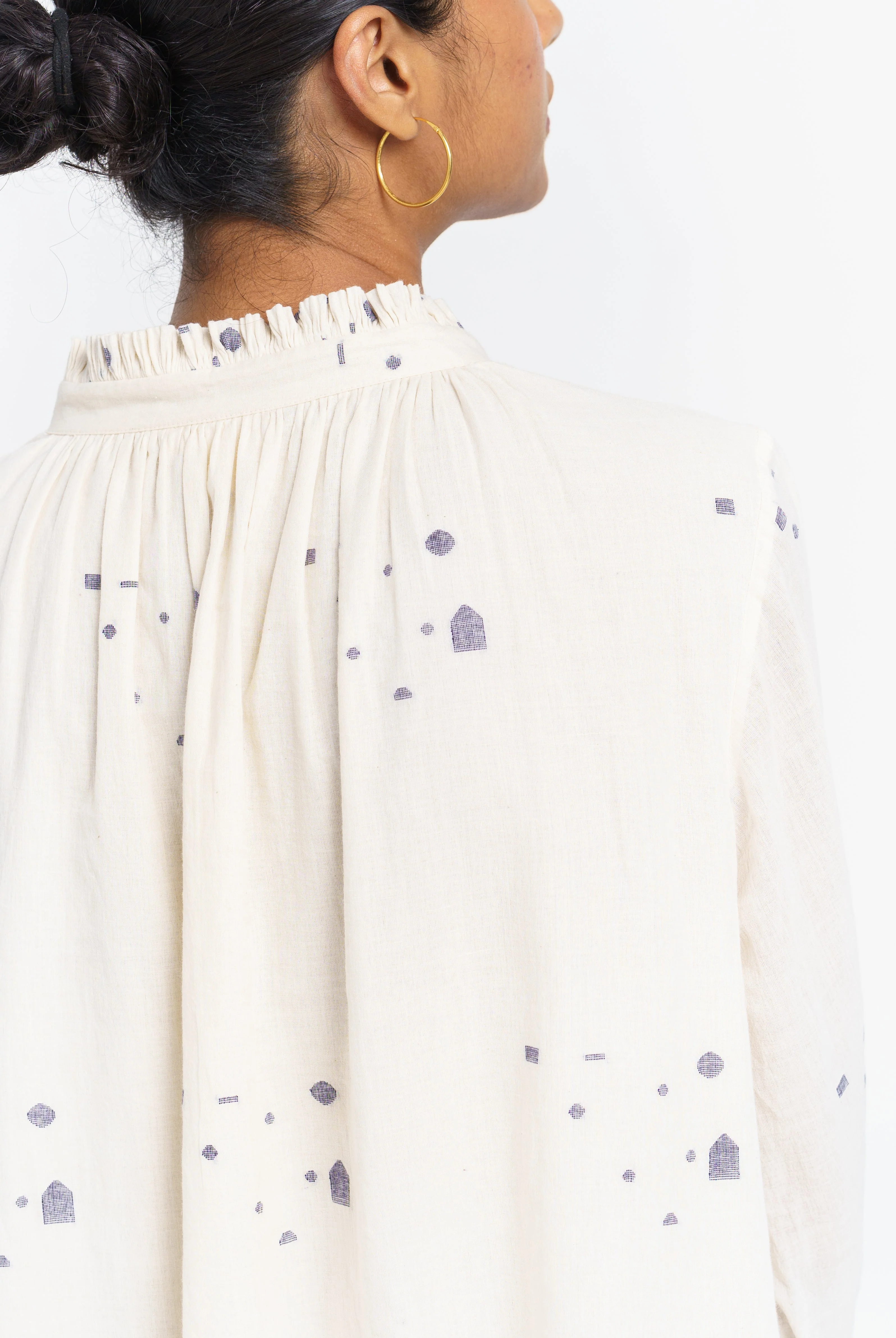 Scattering weaves relaxed midi dress