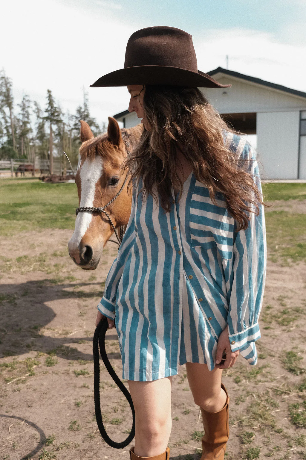 Summer Blue Artist Smock