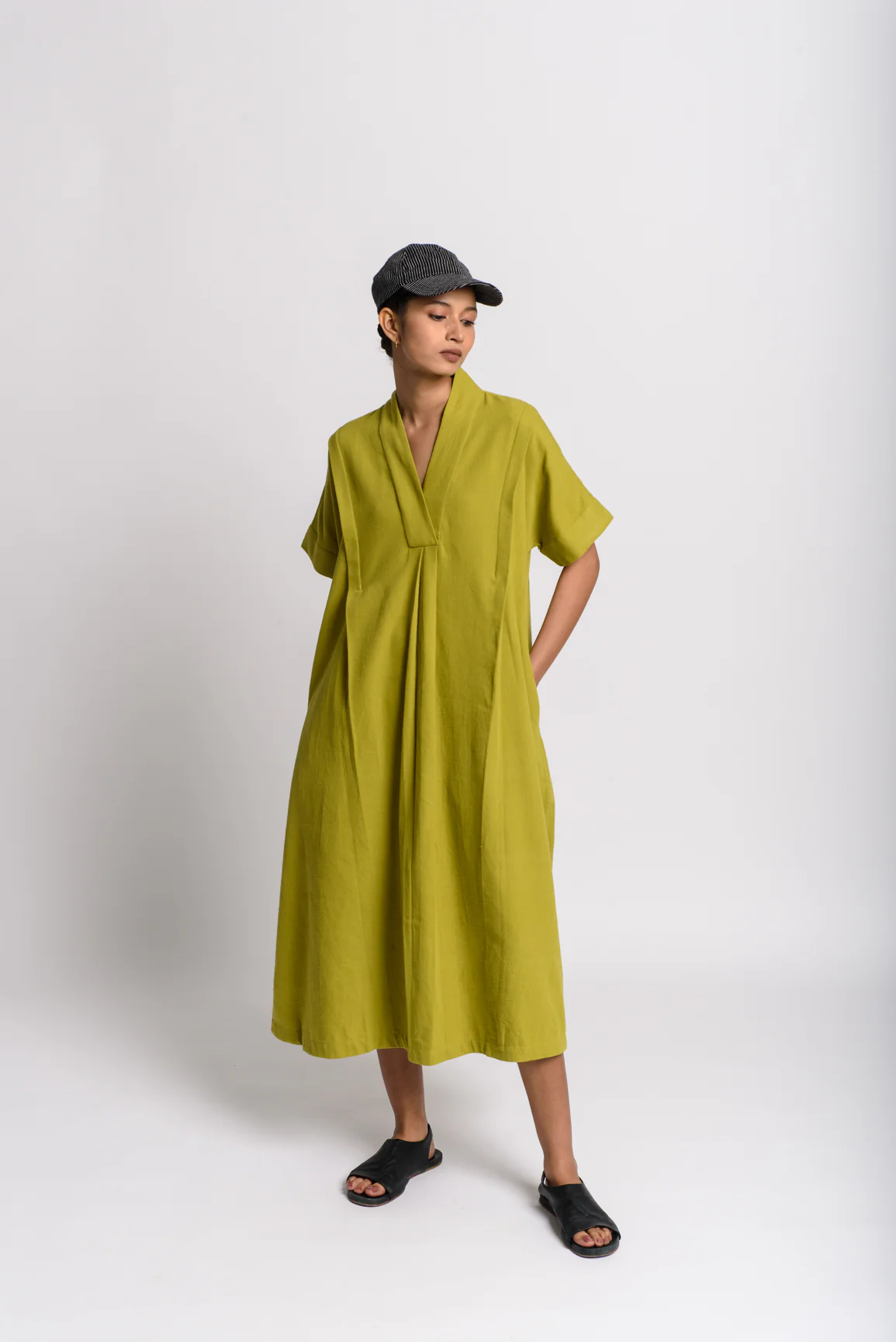 Lime green structured tunic