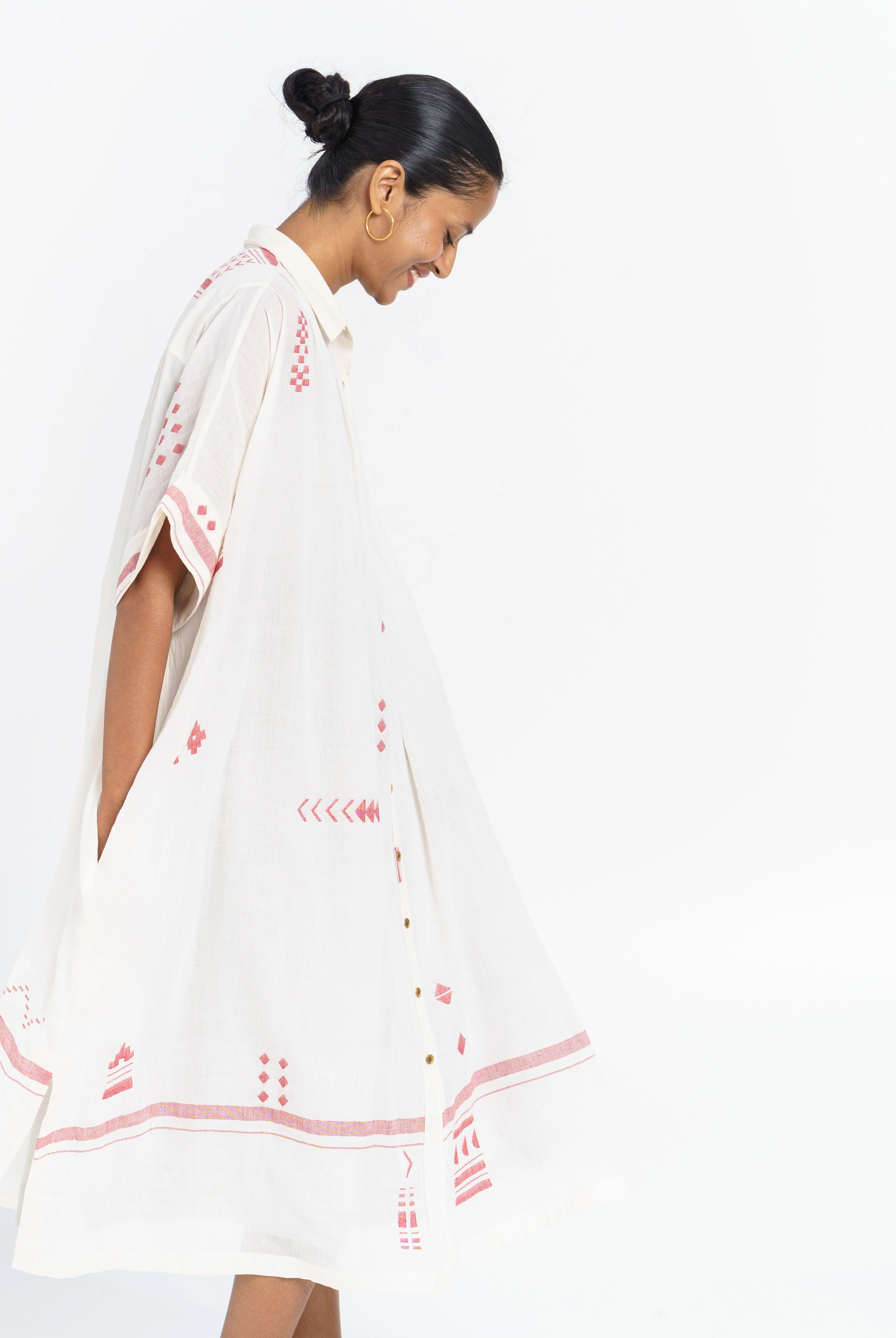 Oversized long shirt dress