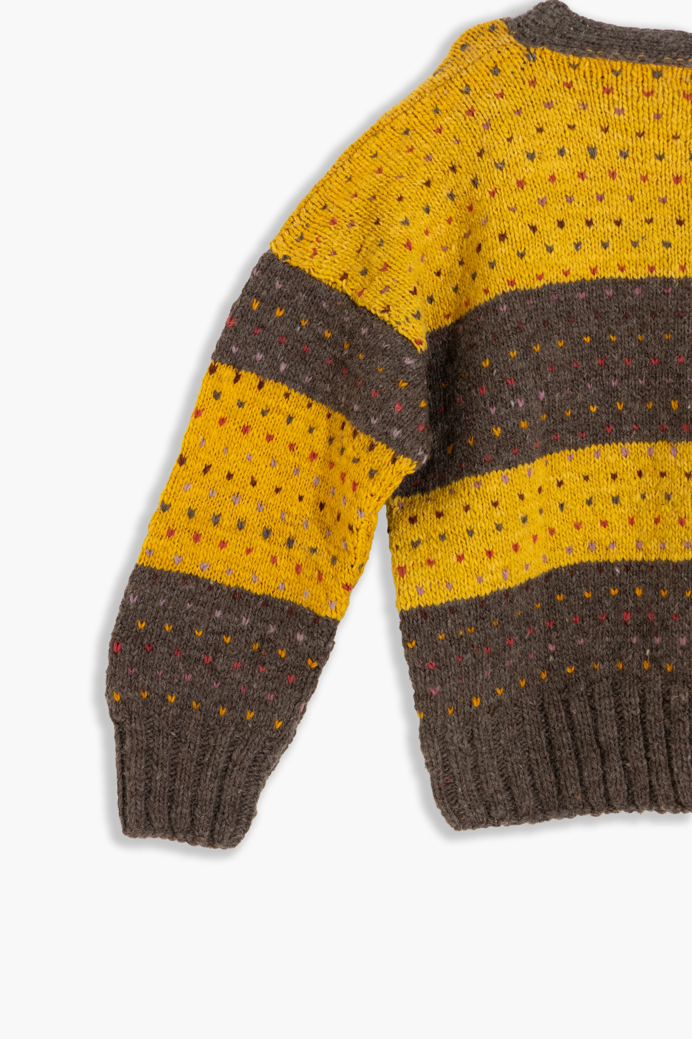 Ochre/grey Striped Sweater