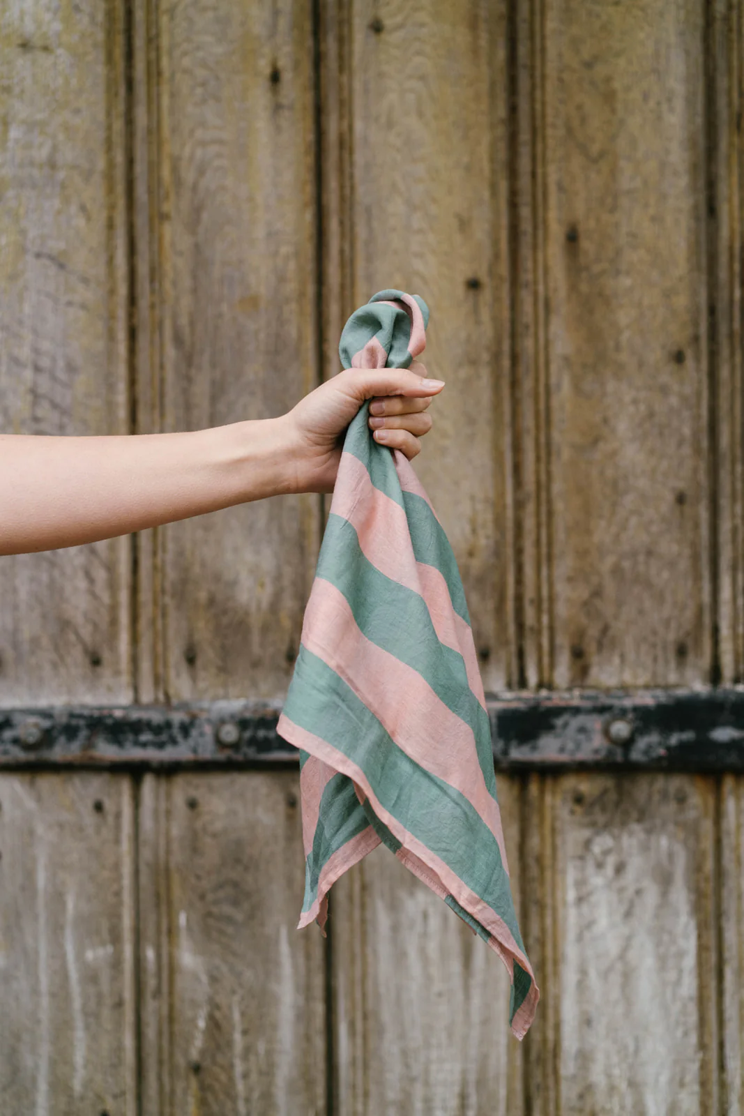 Candy striped cotton bandana