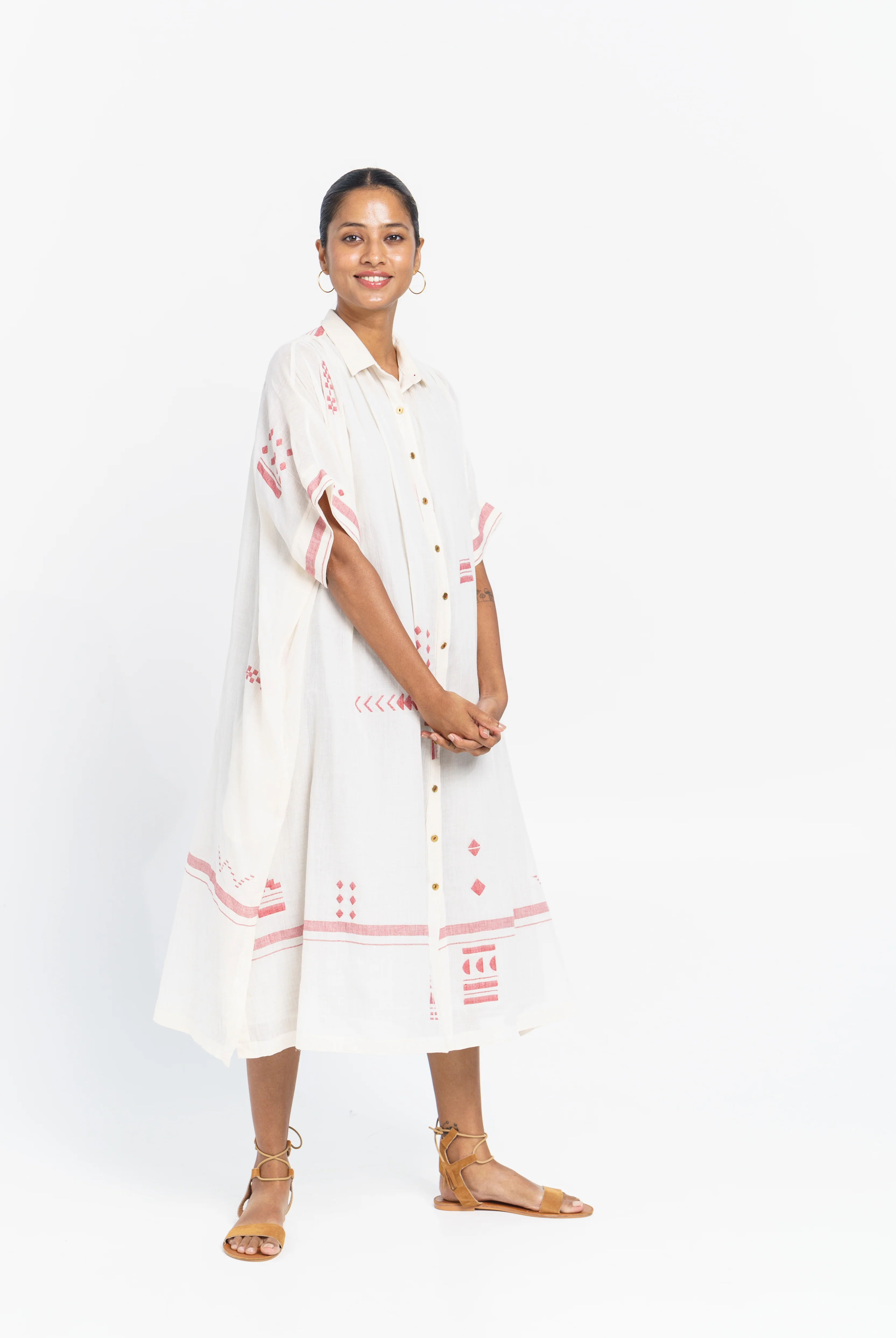 Oversized long shirt dress