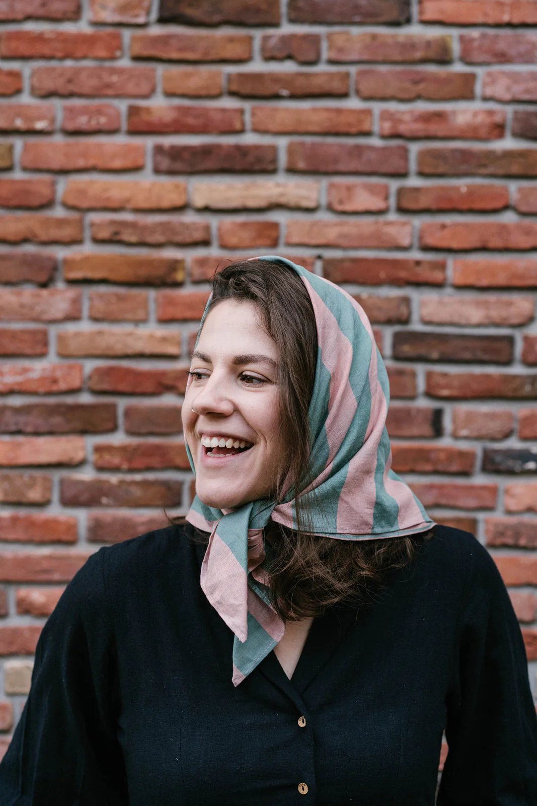 Candy striped cotton bandana