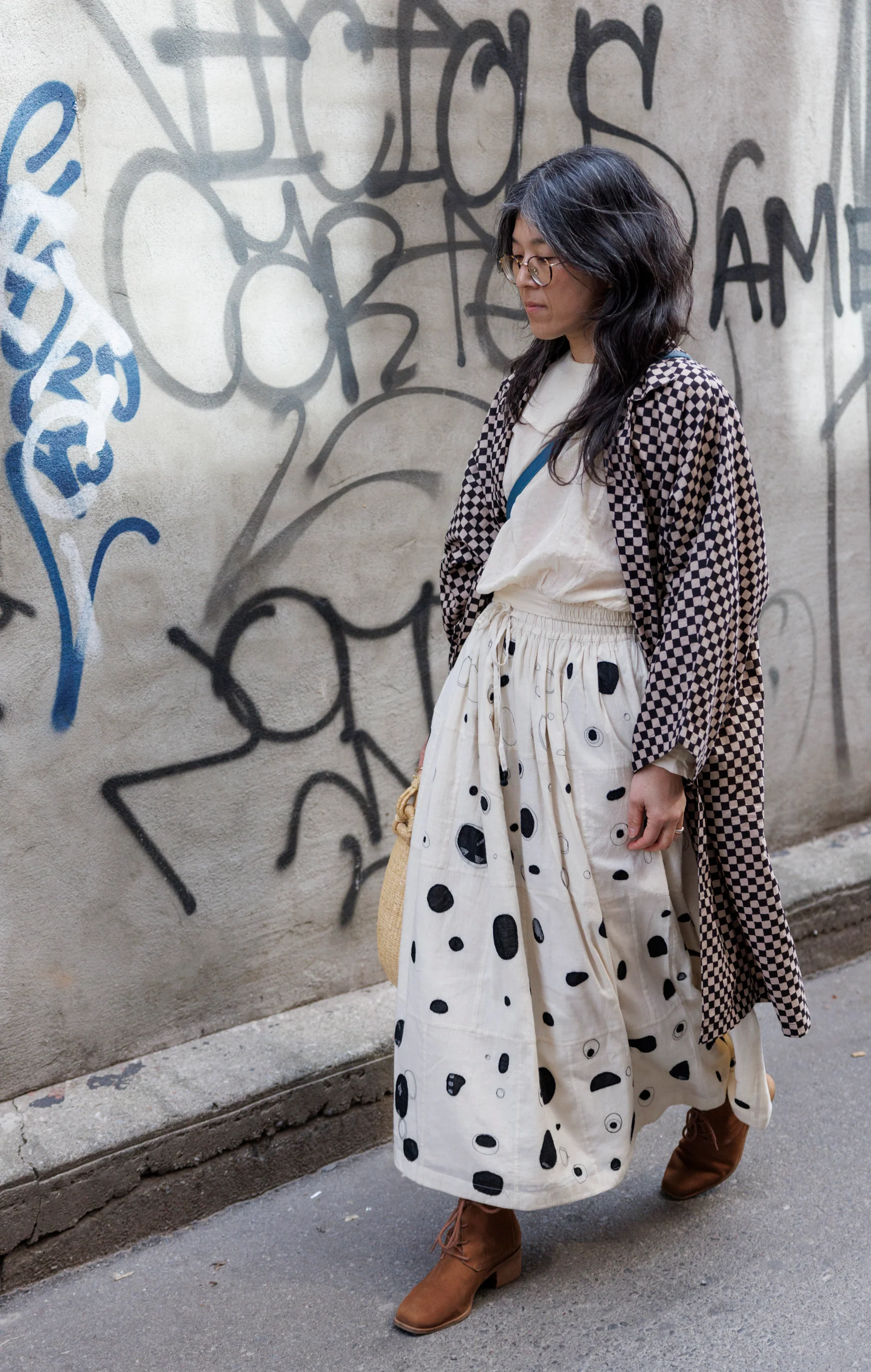 Lightweight Checkered Duster jacket