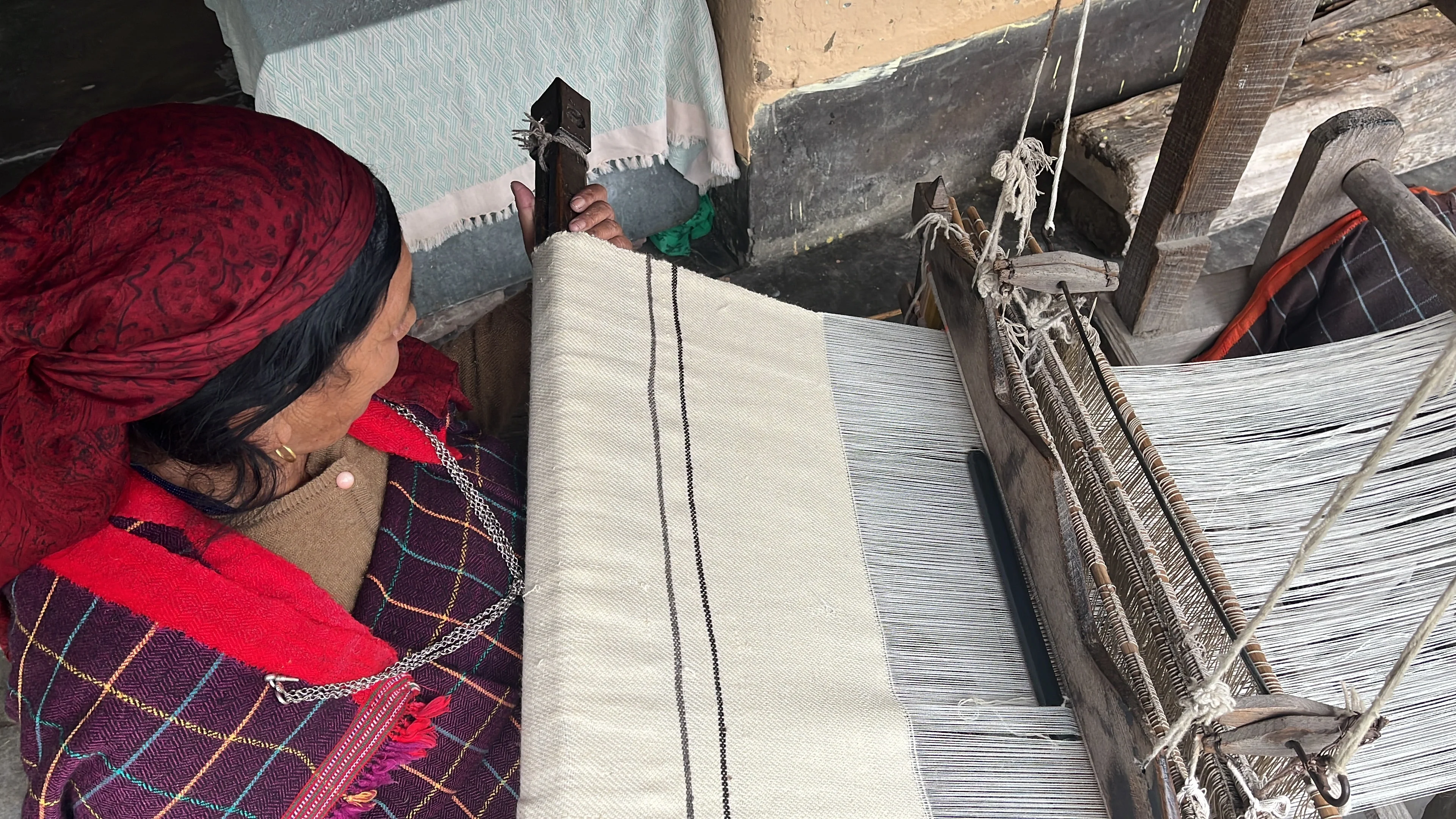 Gaddi Narrative throw/shawl