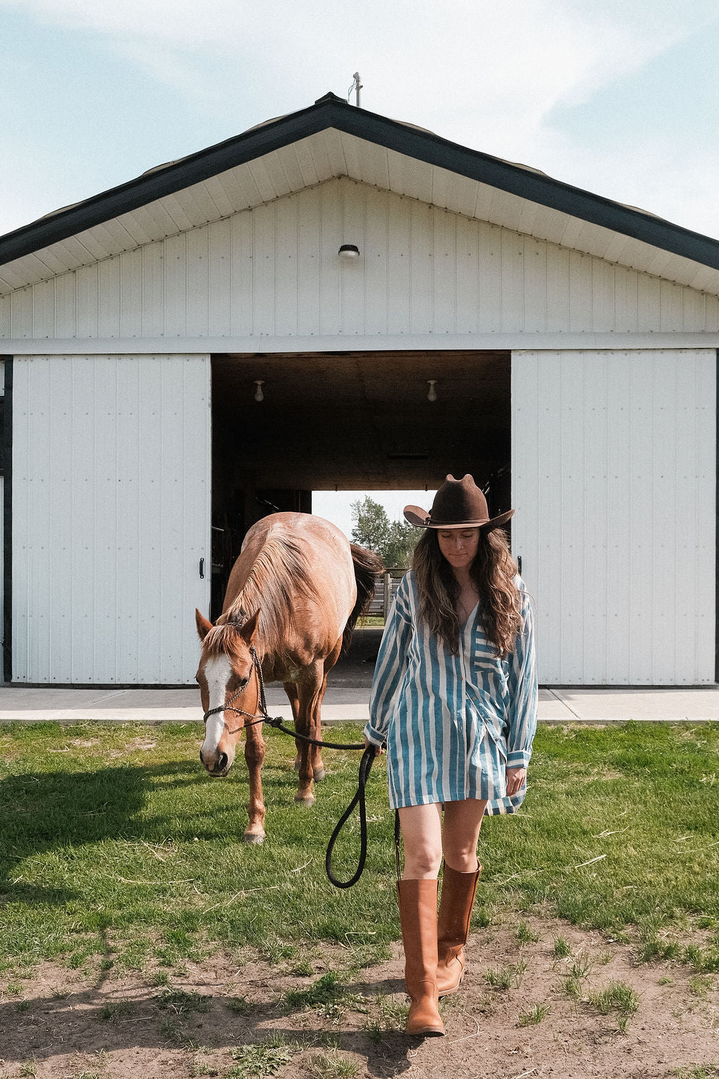 Summer Blue Artist Smock