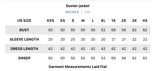 Lightweight Checkered Duster jacket