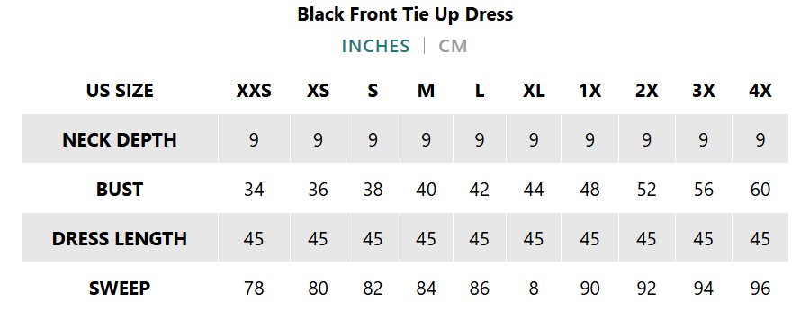 Black front tie-up dress