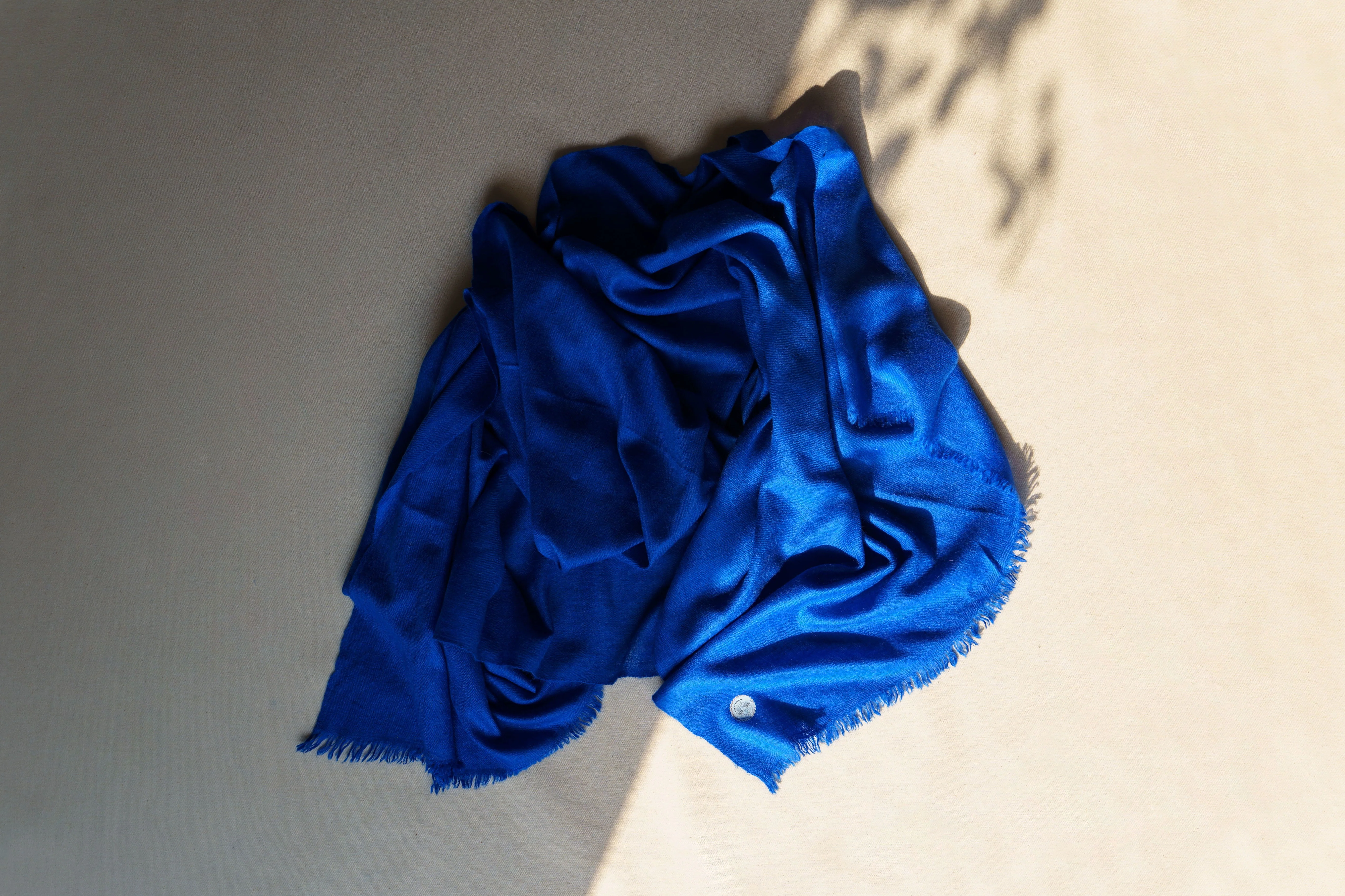 Moroccon blue cashmere stole