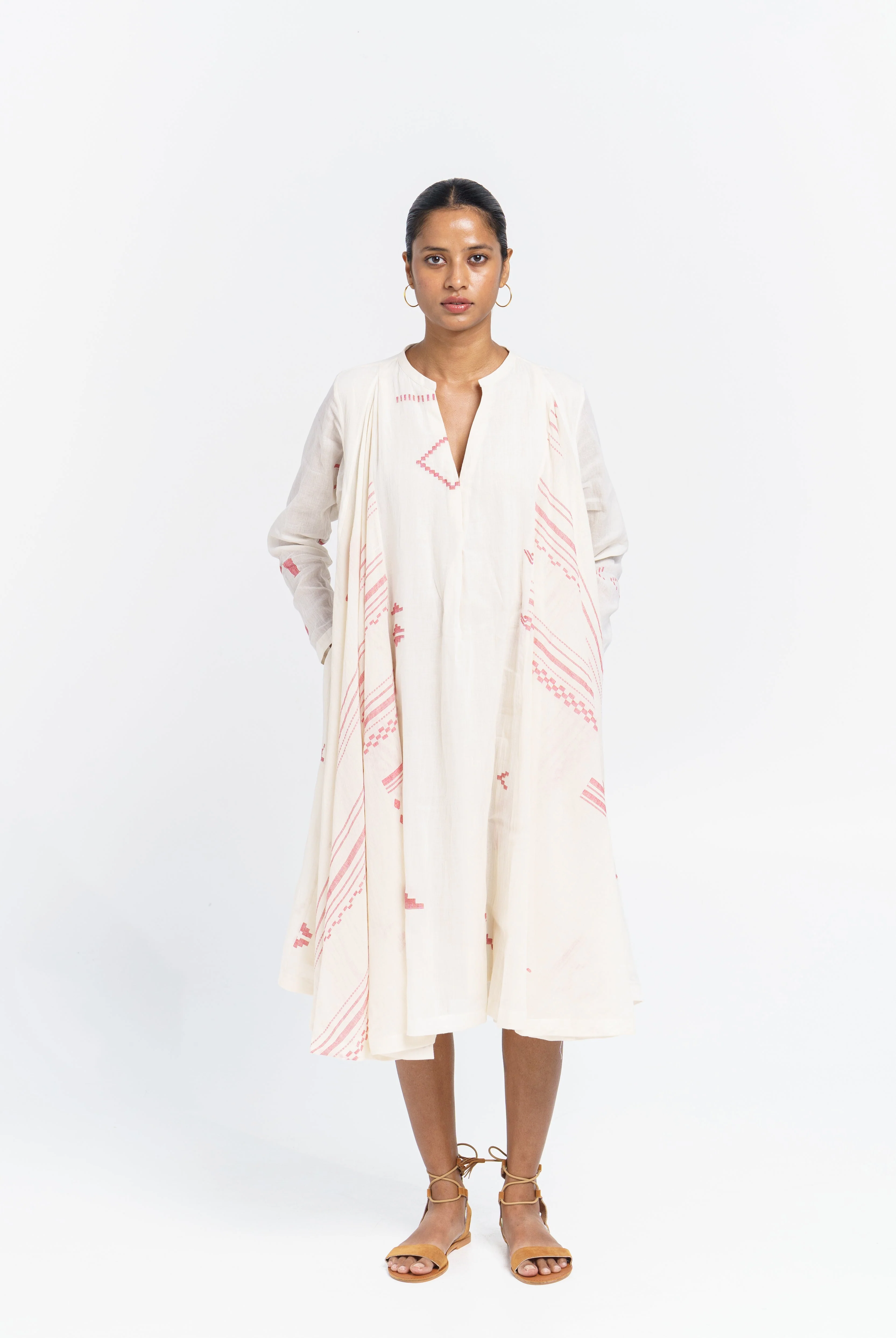 A-line fluid midi dress