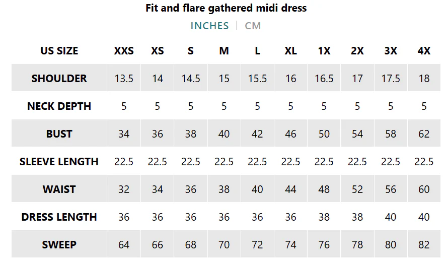 Fit and flare gathered dress