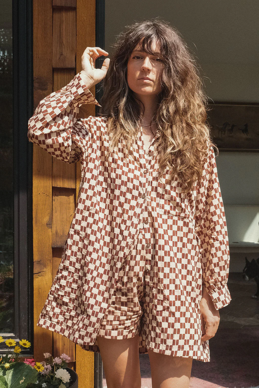 Brown Matchstick Artist Smock