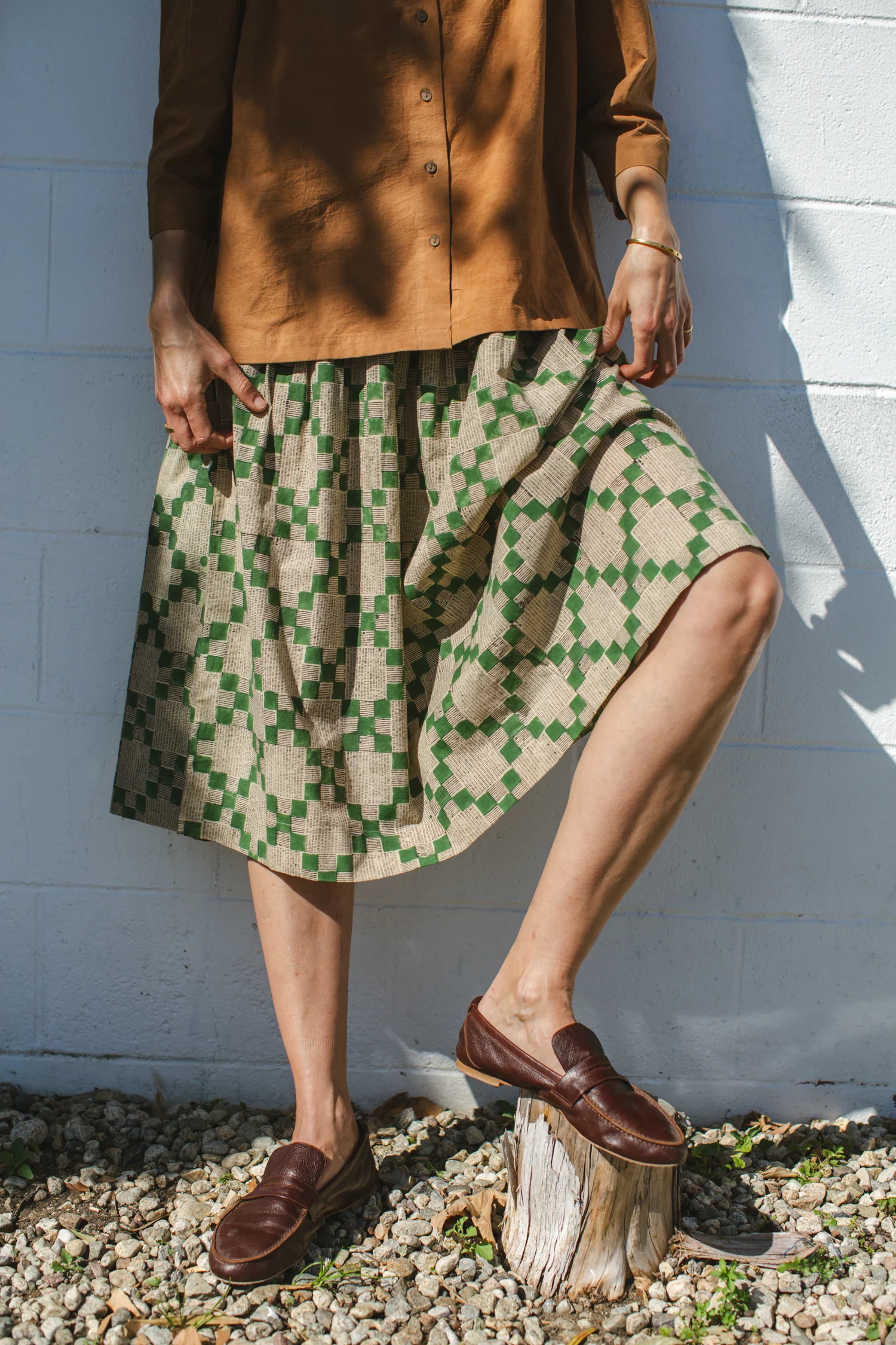 Checkered Green skirt