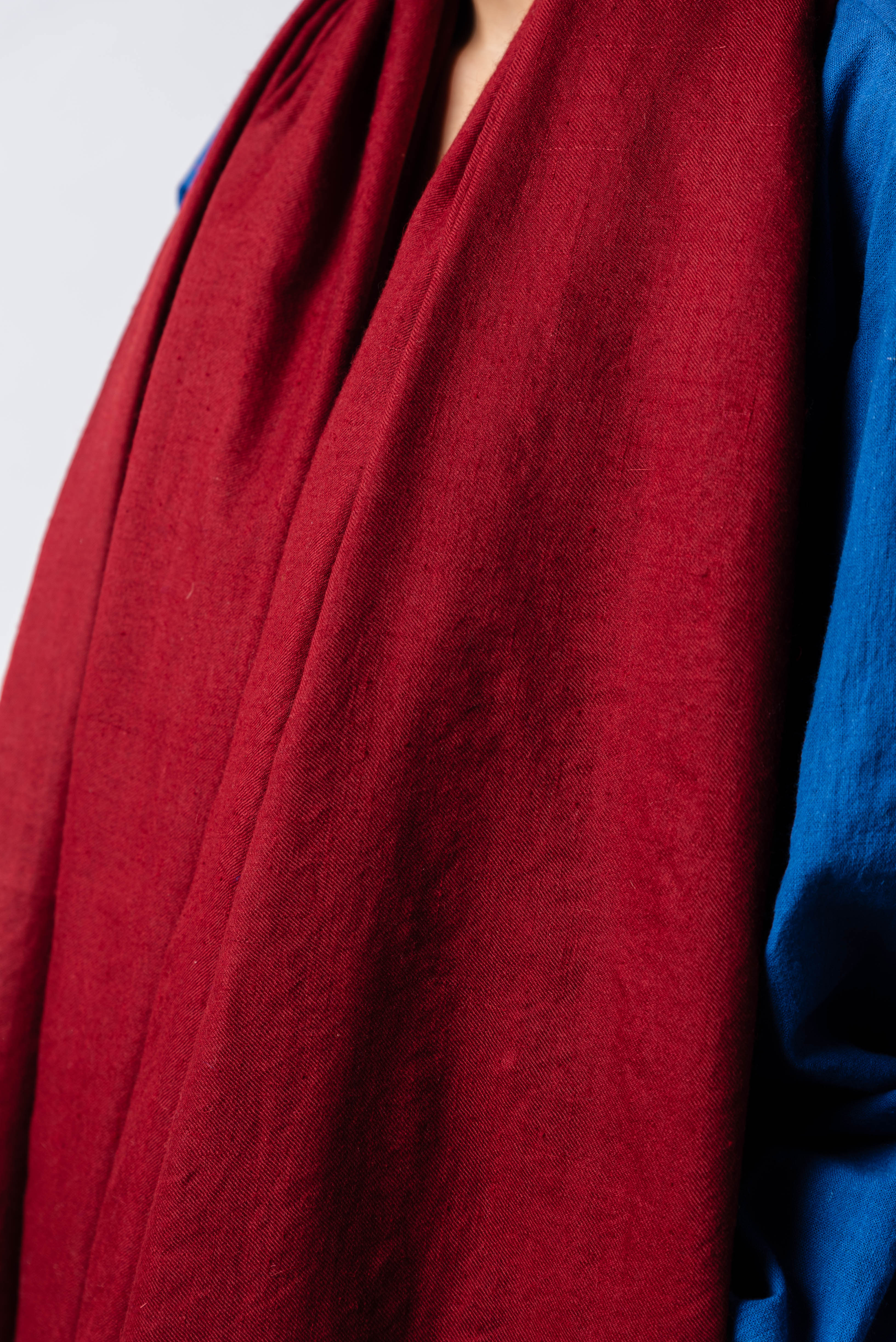 Sangria red cashmere stole