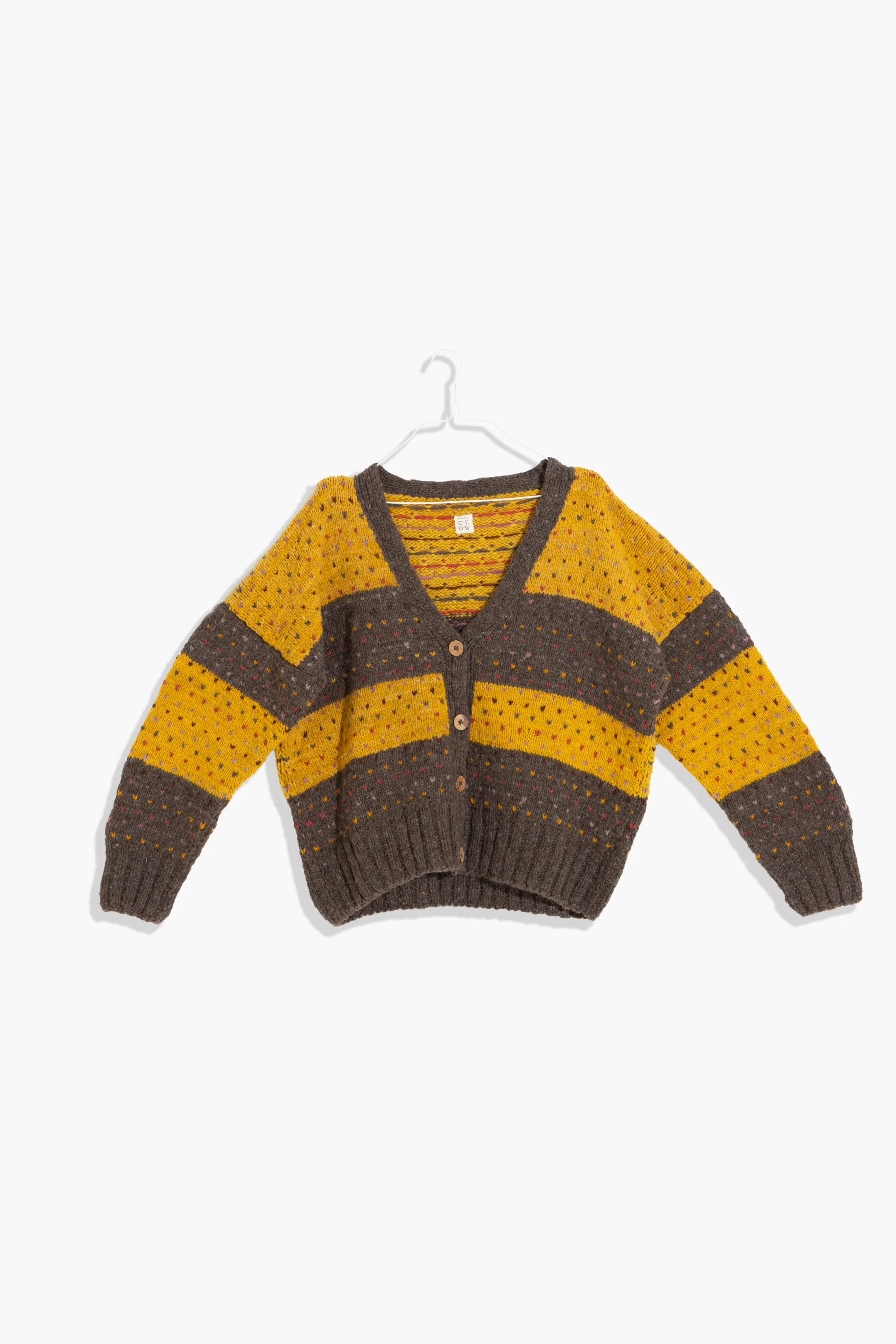 Ochre/grey Striped Sweater