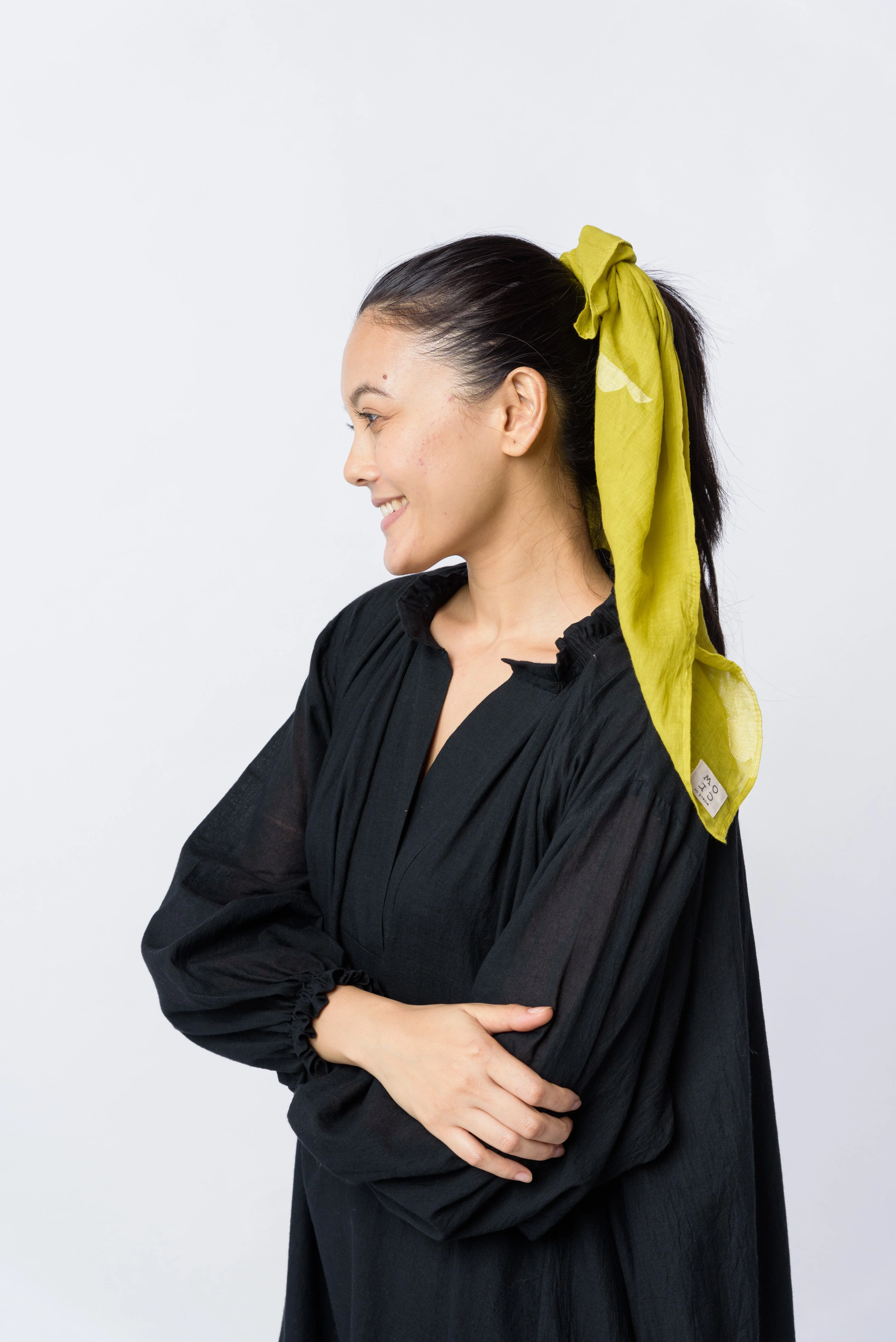 Lime green cotton bandana