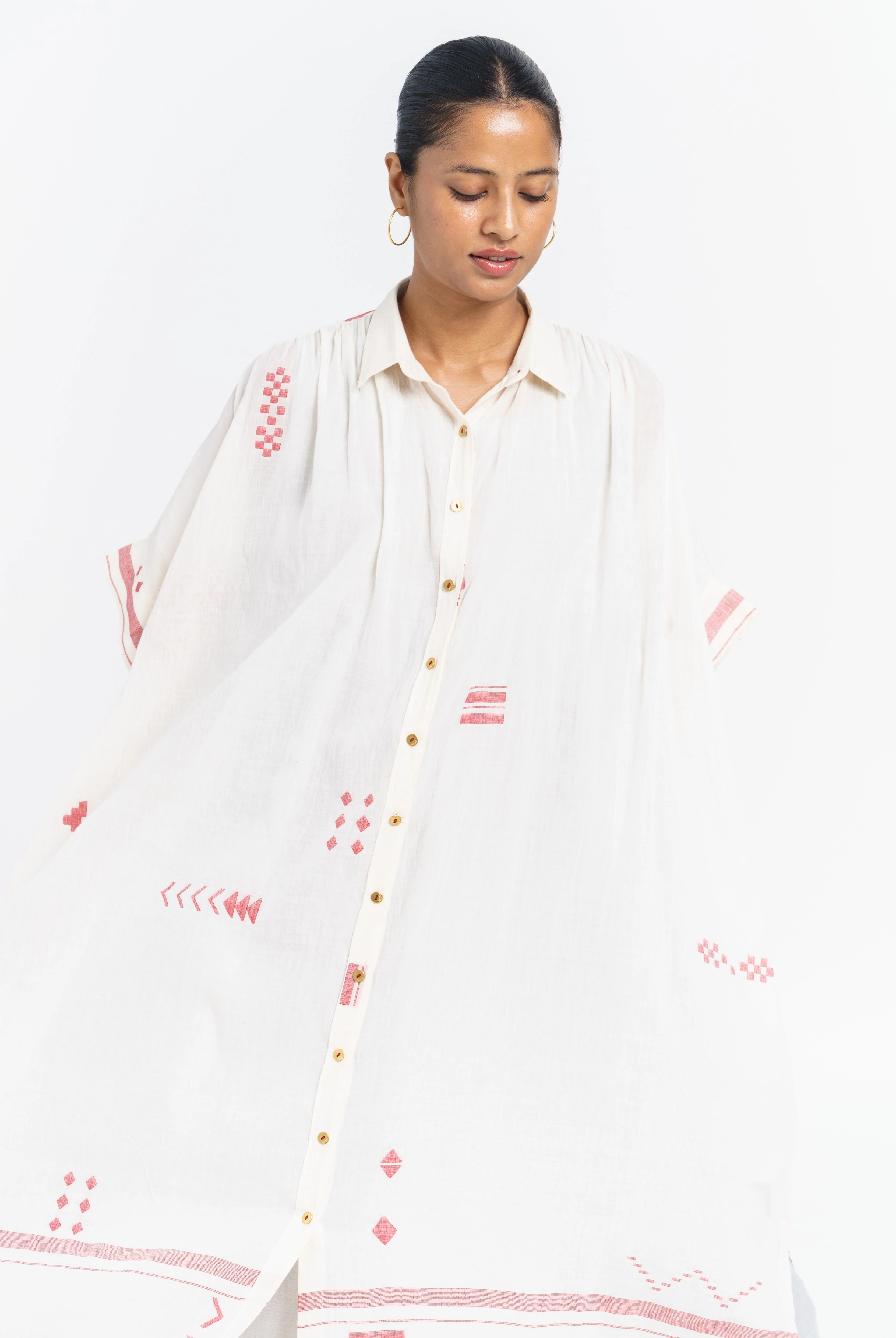 Oversized long shirt dress