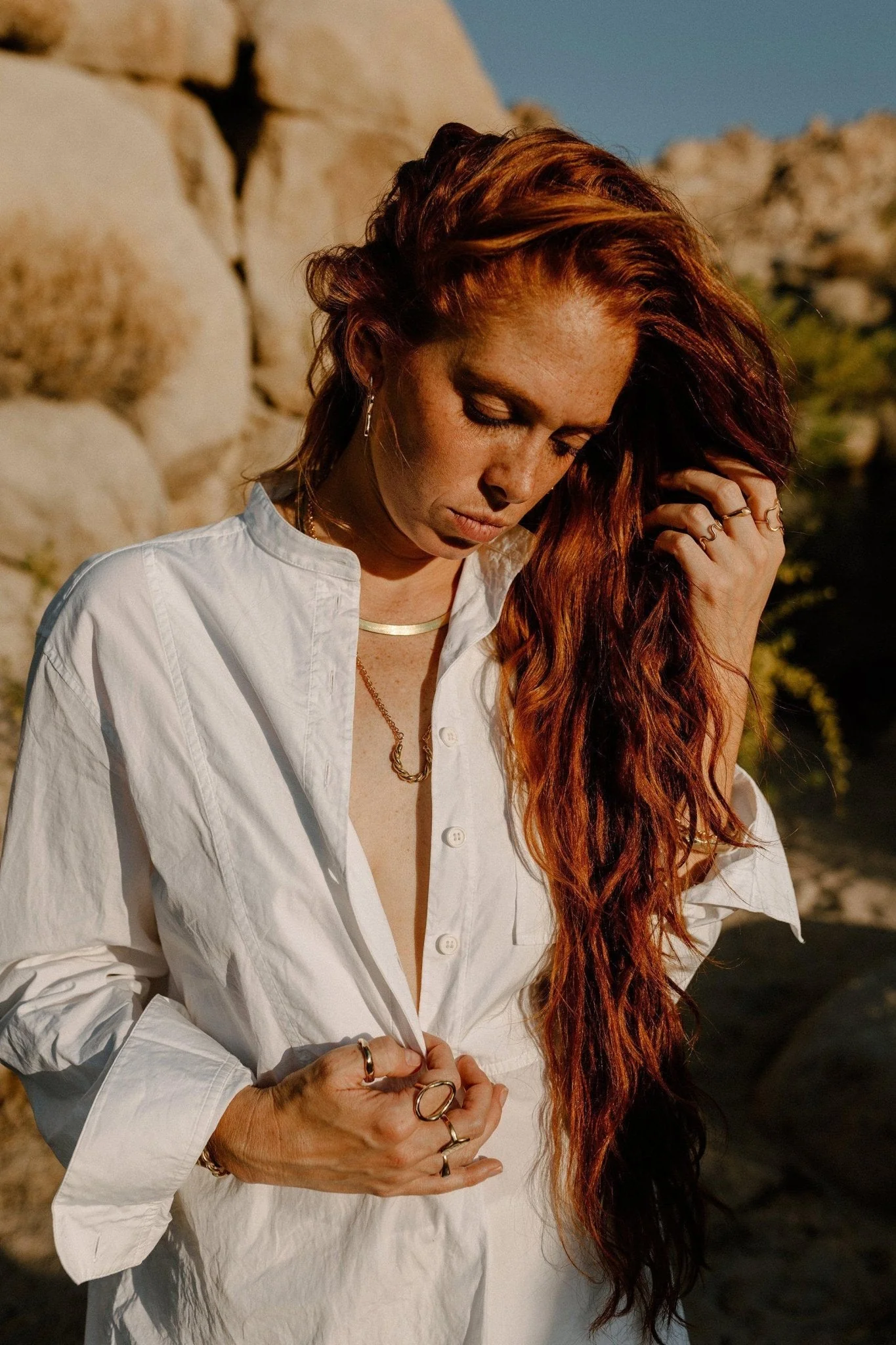 Bold Gold Herringbone Chain Necklace