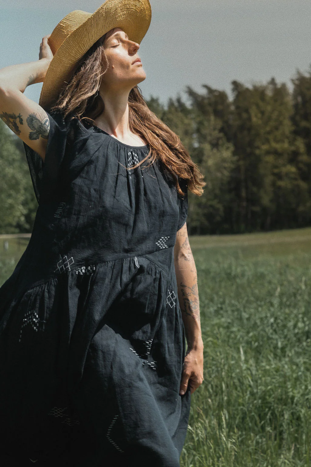 Black Honeycomb Dress