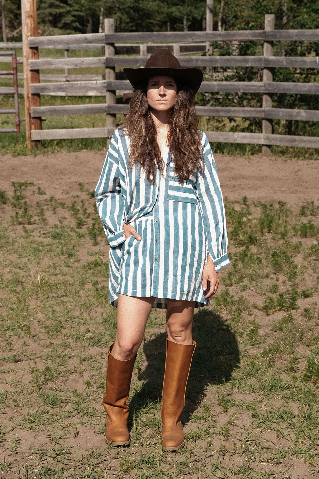 Summer Blue Artist Smock