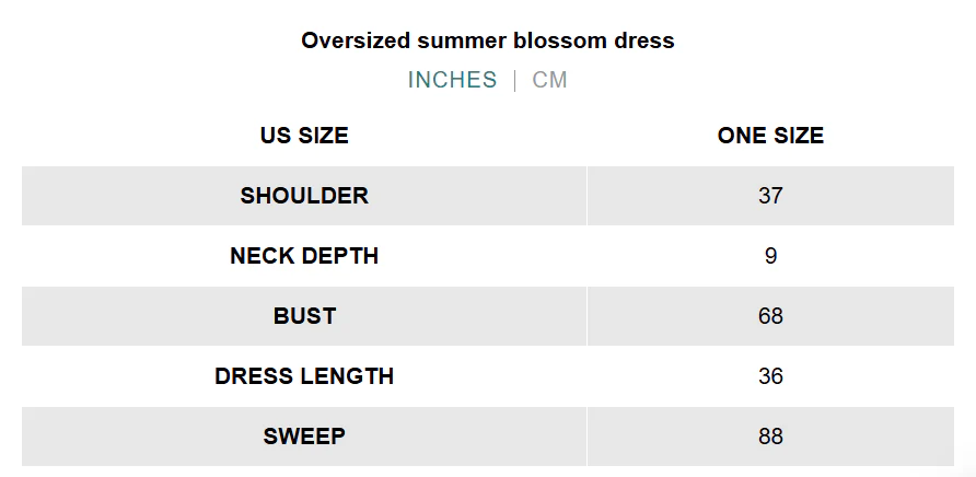 Oversized summer blossom dress