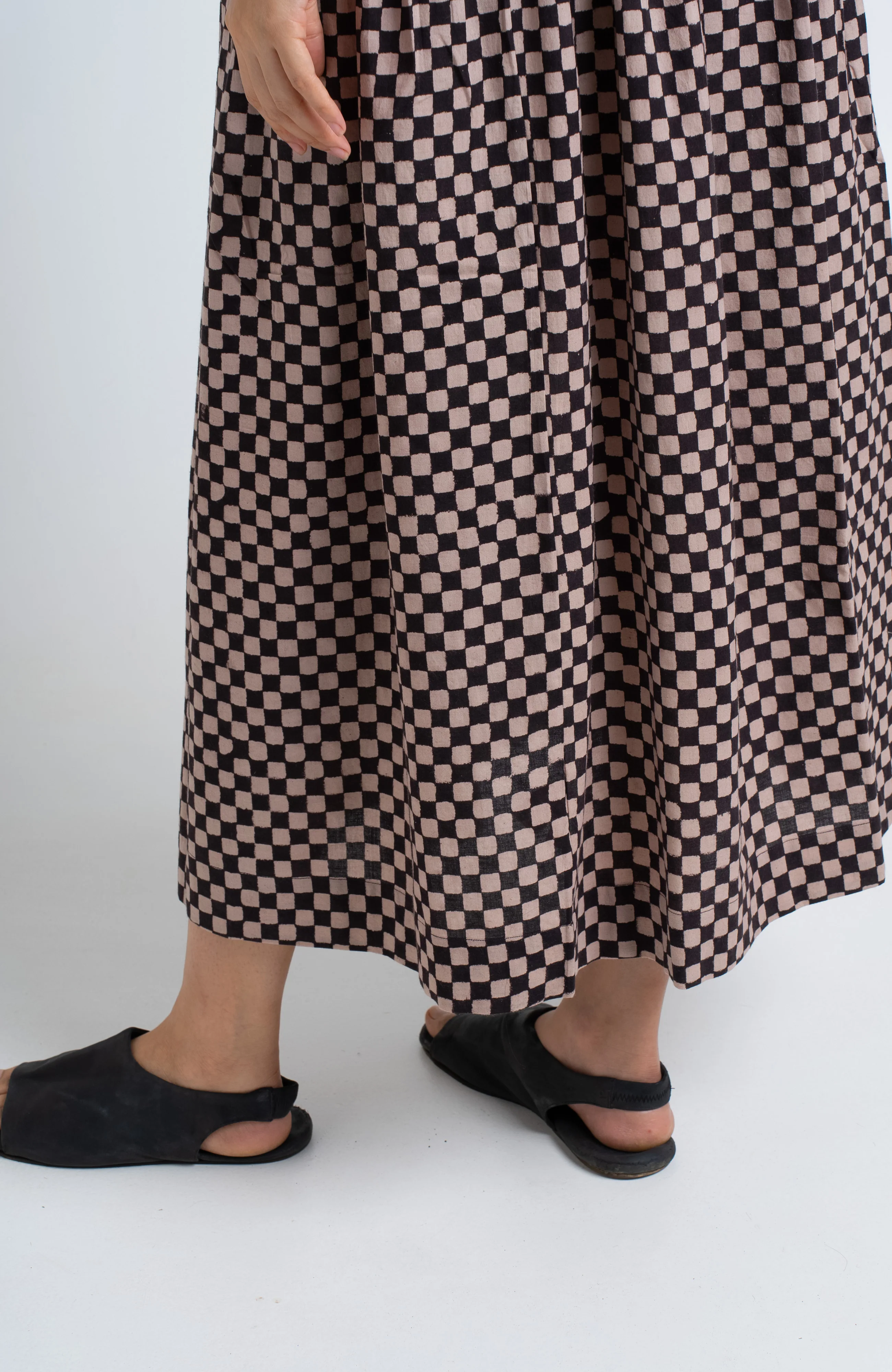 Block Printed Black Skirt