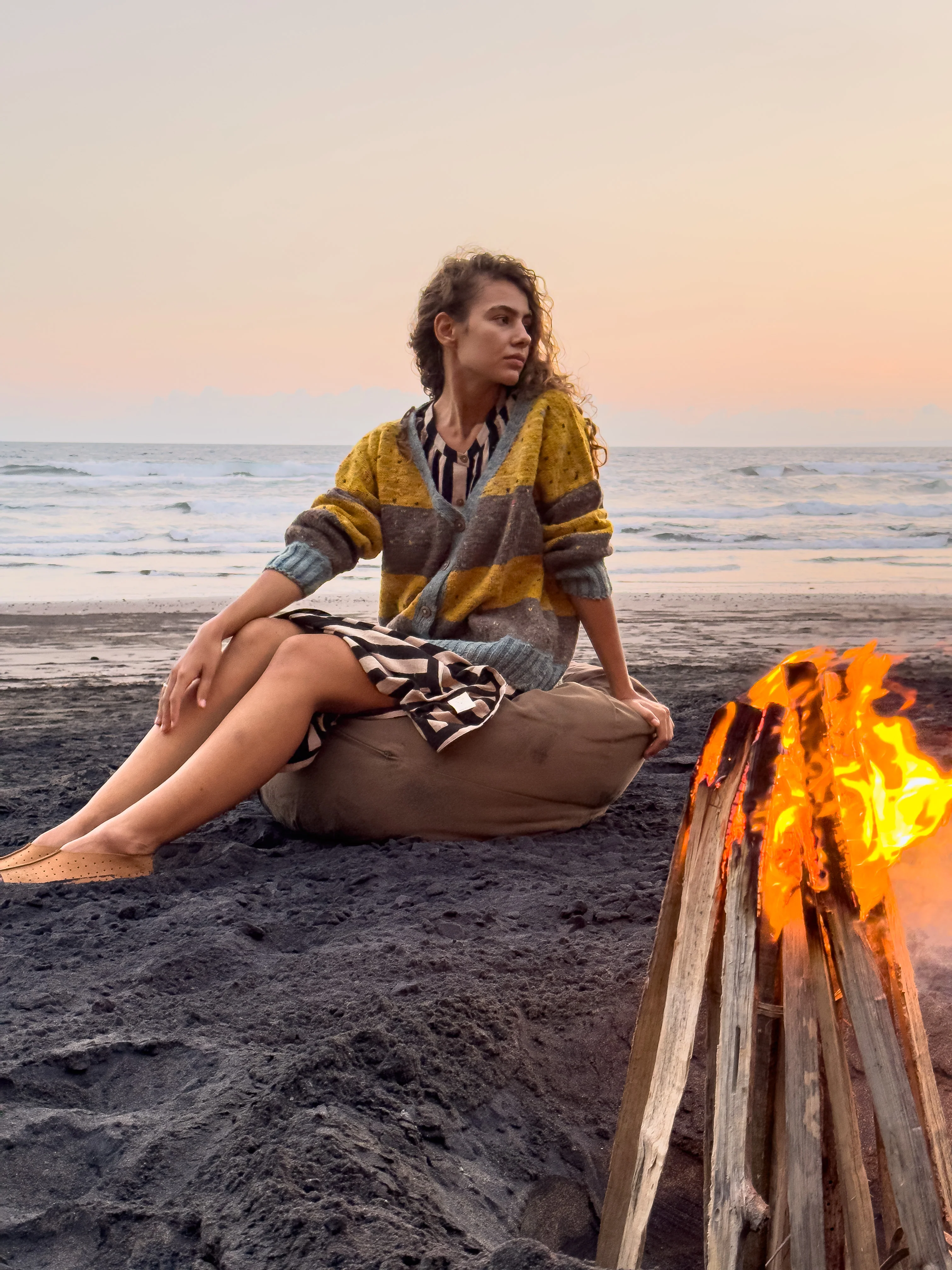 Ochre Striped Sweater