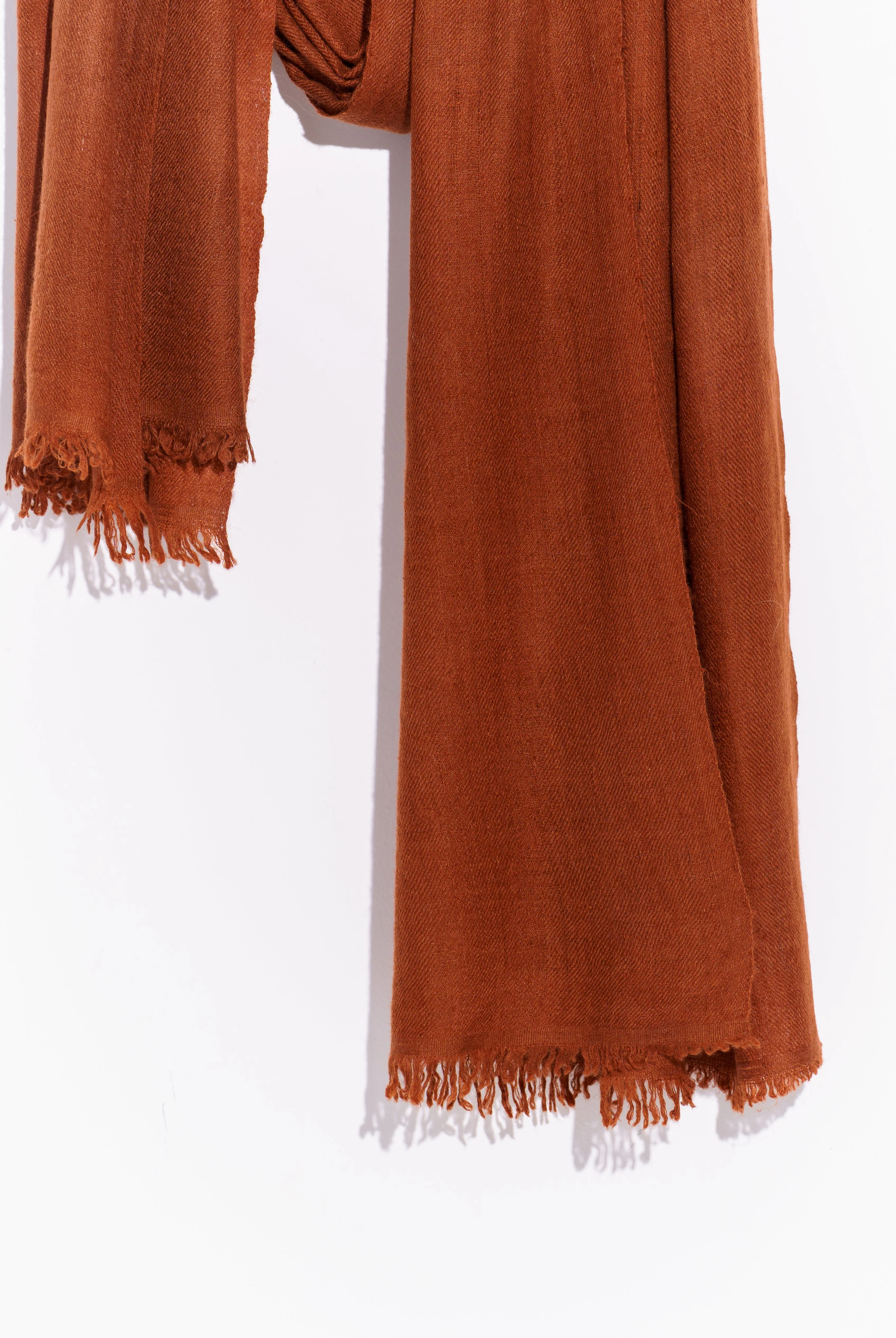 Toasted brown cashmere stole