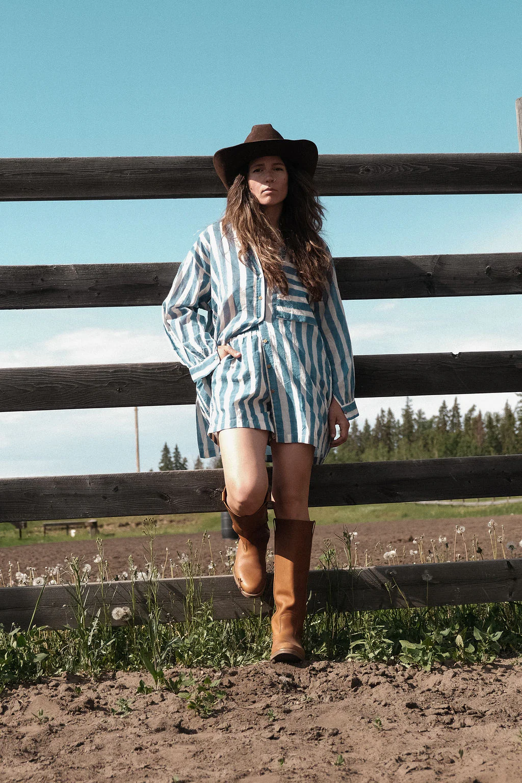 Summer Blue Artist Smock