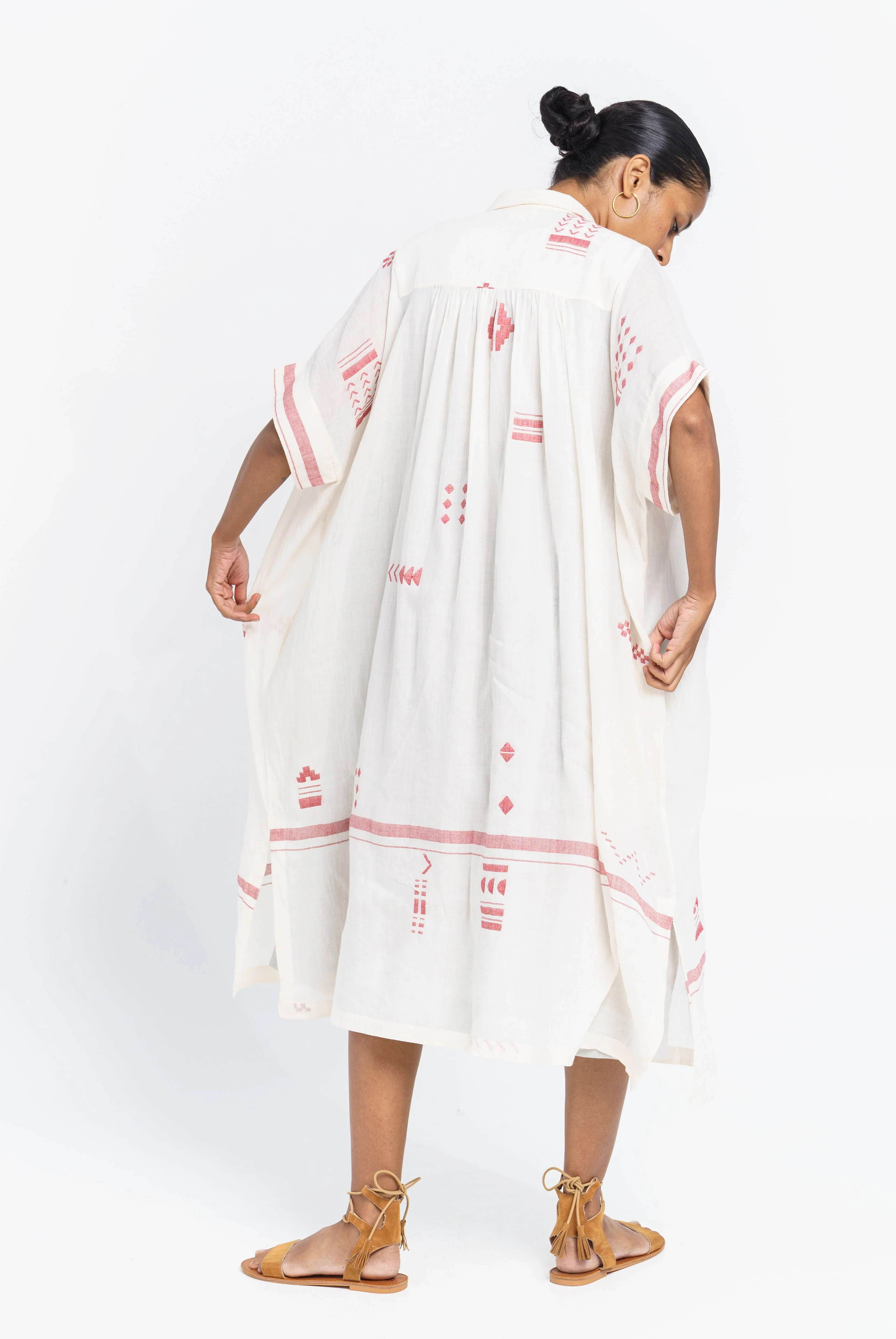 Oversized long shirt dress