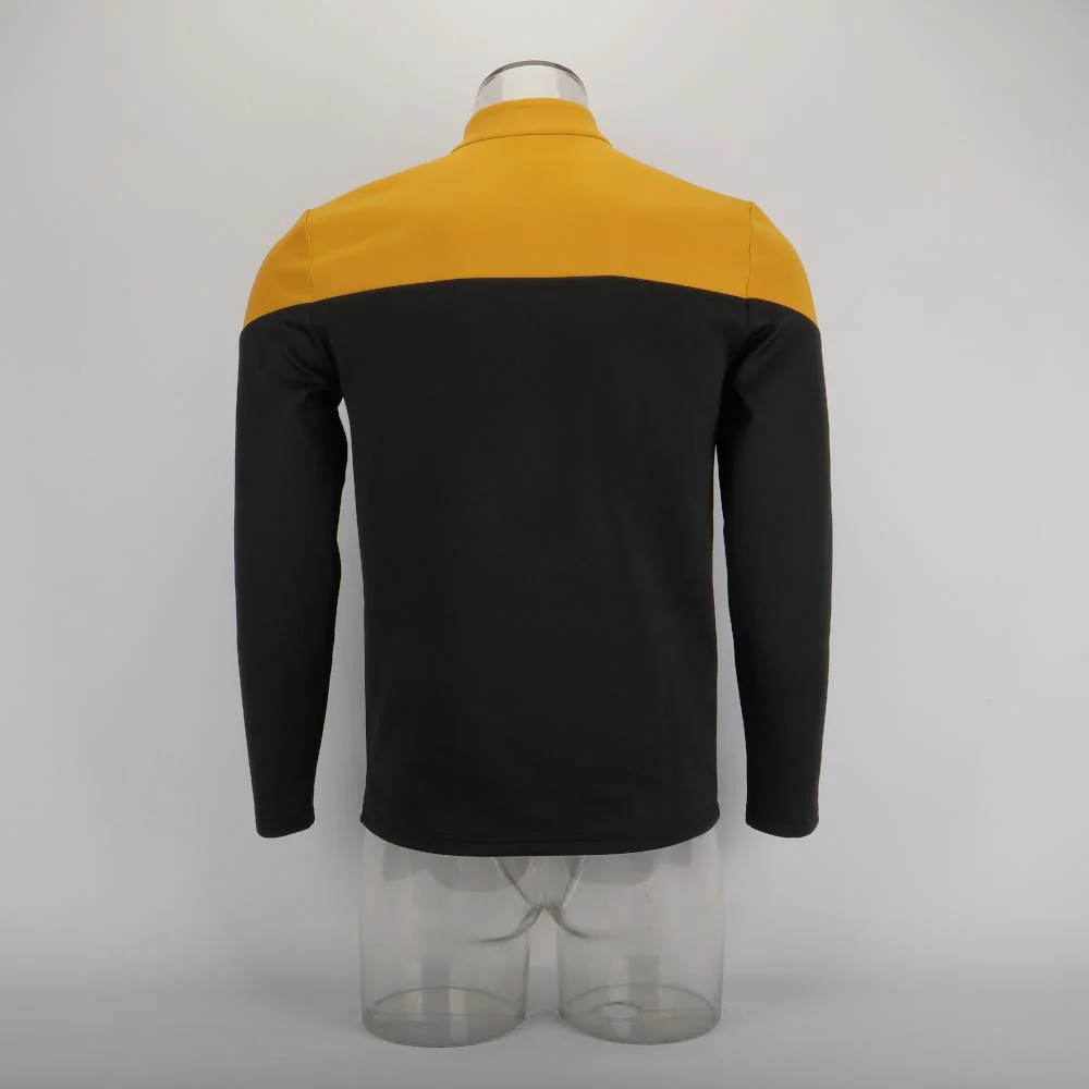 Cosermart Star Trek Picard  Uniform New Engineering Gold Top Shirts Halloween Cosplay Costume