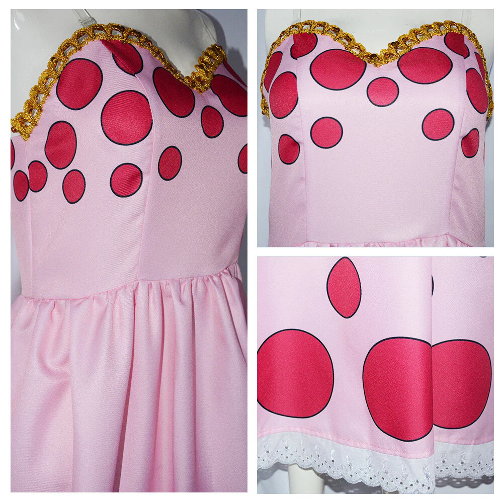 One Piece Charlotte Linlin Dress Costumes Hat Halloween Cosplay Carnival Suits