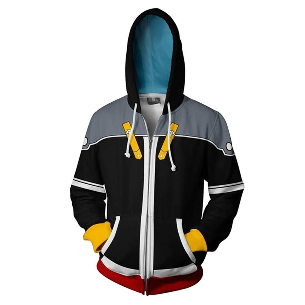 Video Game Theme Cosplay Unisex 3D Zip-up Hoodie Sweater Halloween Cosplay Game Costume For Men And Women Plus Size 5XL