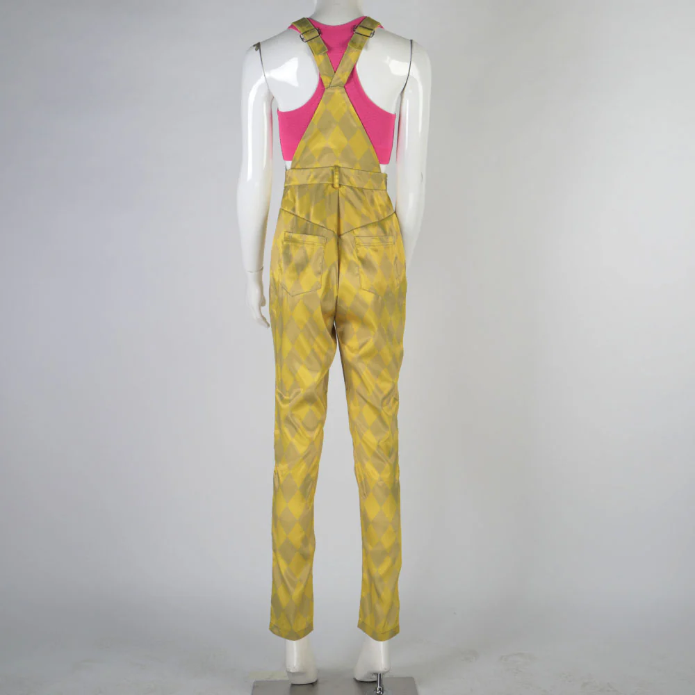 Birds of Prey Suicide Squad Harley Quinn Cosplay Costumes Joker Vest Jumpsuit Golden Yellow Romper Overalls Halloween Suit
