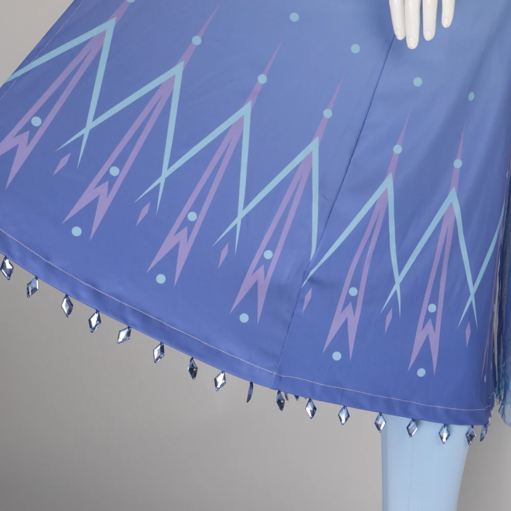 New Frozen 2 Cosplay Snow Adult Elsa Dress Costume Halloween Cosplay Elsa Anna Costume Princess Ice Queen Elsa Outfit Full Set