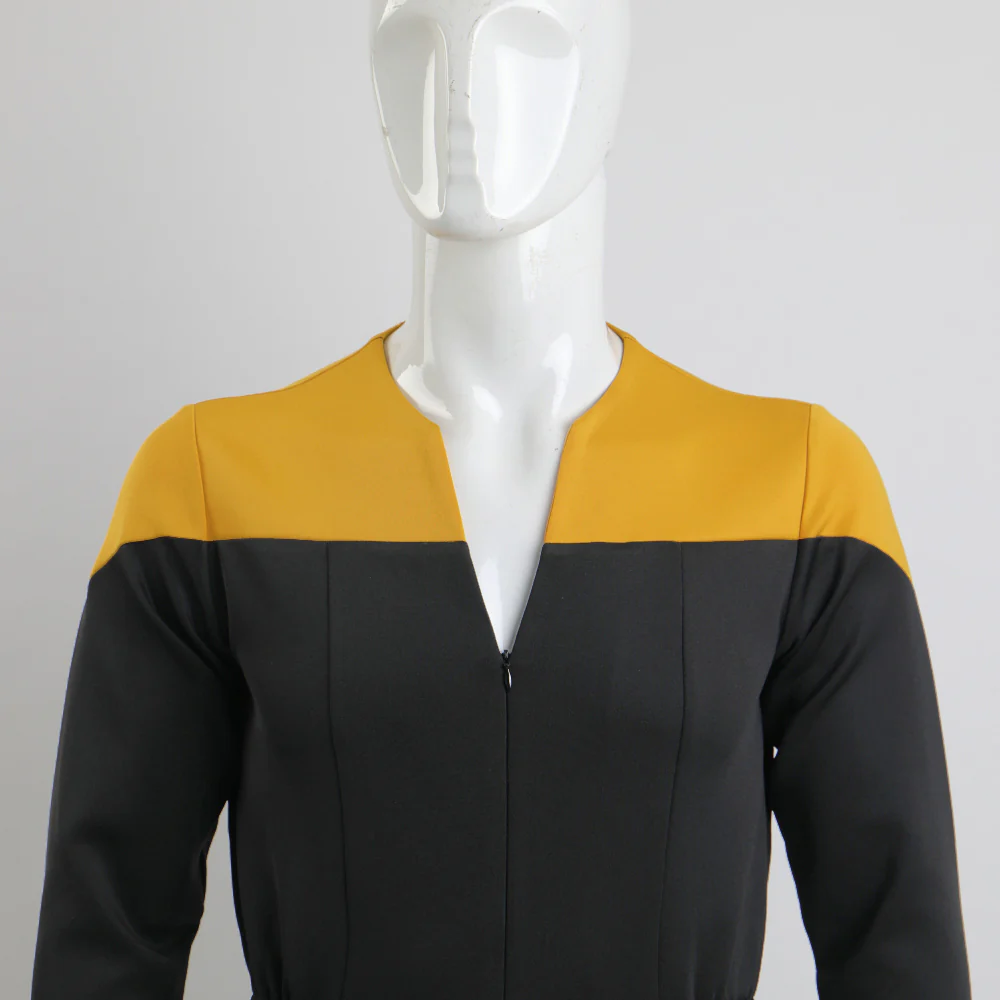 Cosermart Star Trek Deep Space Nine Commander Sisko Duty Uniform Jumpsuit Yellow Cosplay Costumes Halloween Party Prop