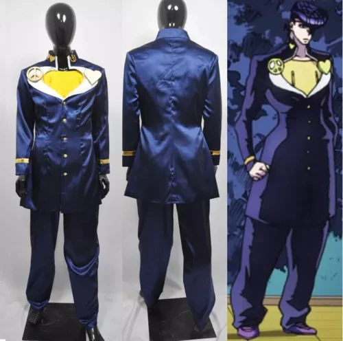 Cosplay JoJos Bizarre Adventure Higashikata Josuke Costumes Halloween Suits Mens