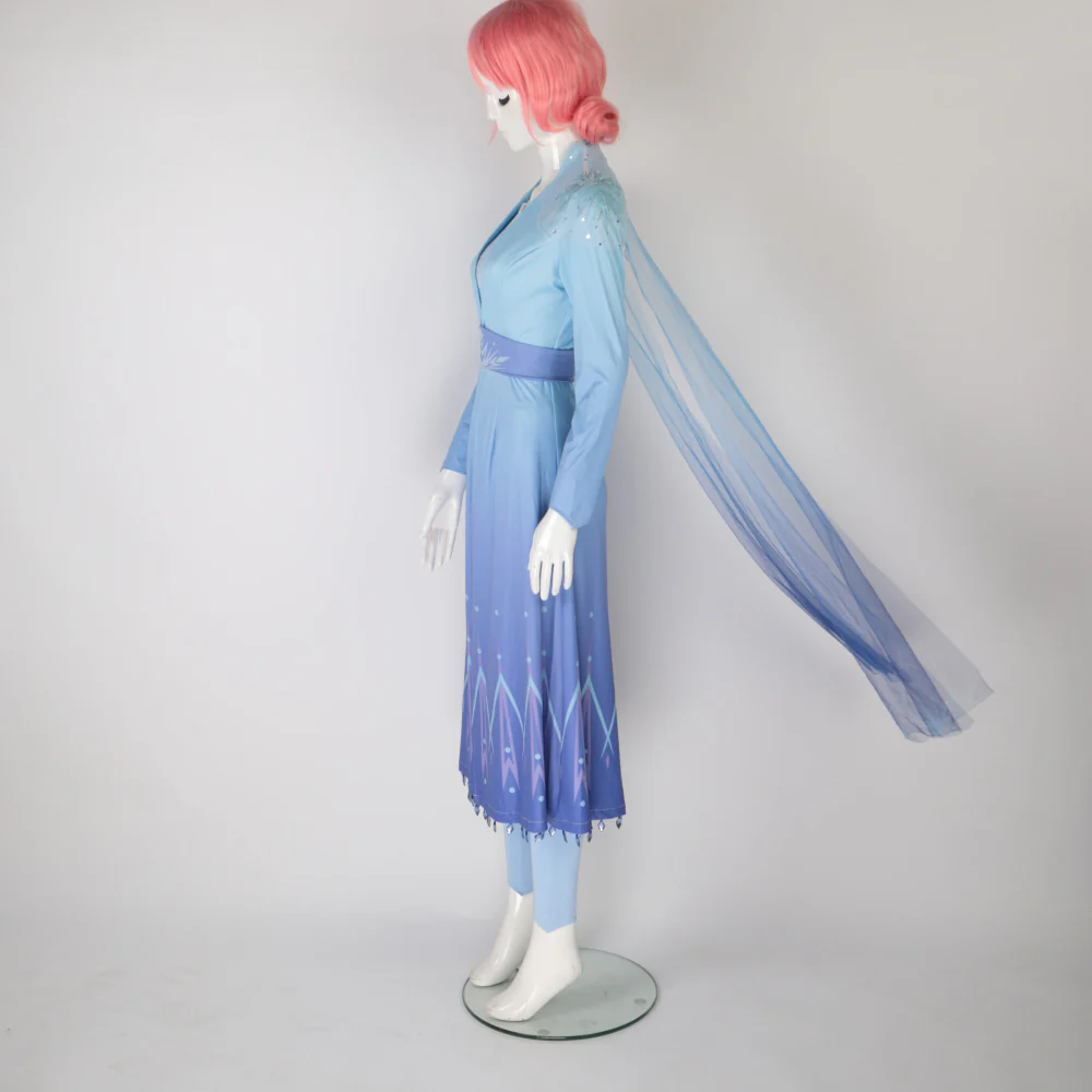 New Frozen 2 Cosplay Snow Adult Elsa Dress Costume Halloween Cosplay Elsa Anna Costume Princess Ice Queen Elsa Outfit Full Set