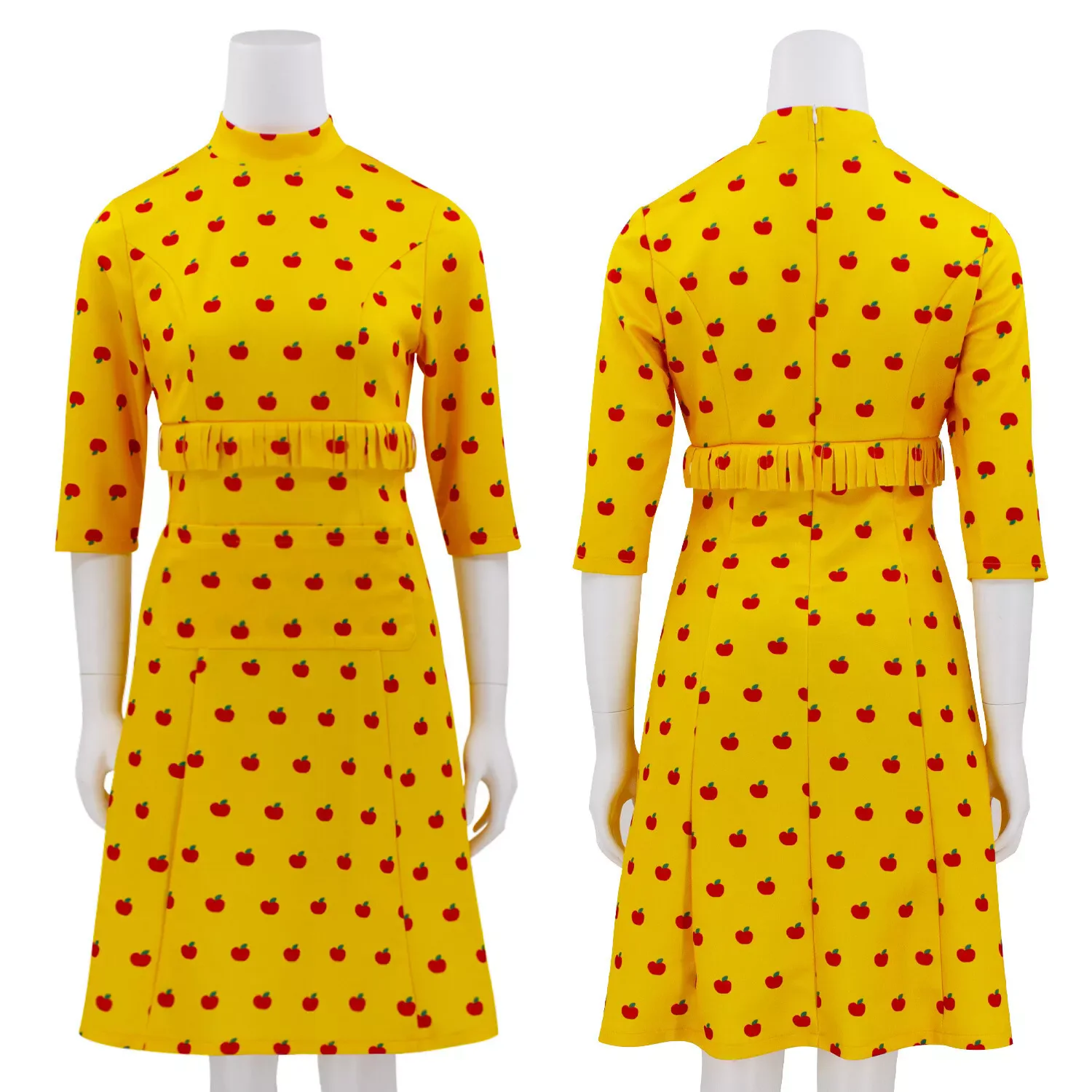 The Fantastic Mr Fox Mrs Fox Mother Gold Dress Skirts Halloween Cosplay Costumes