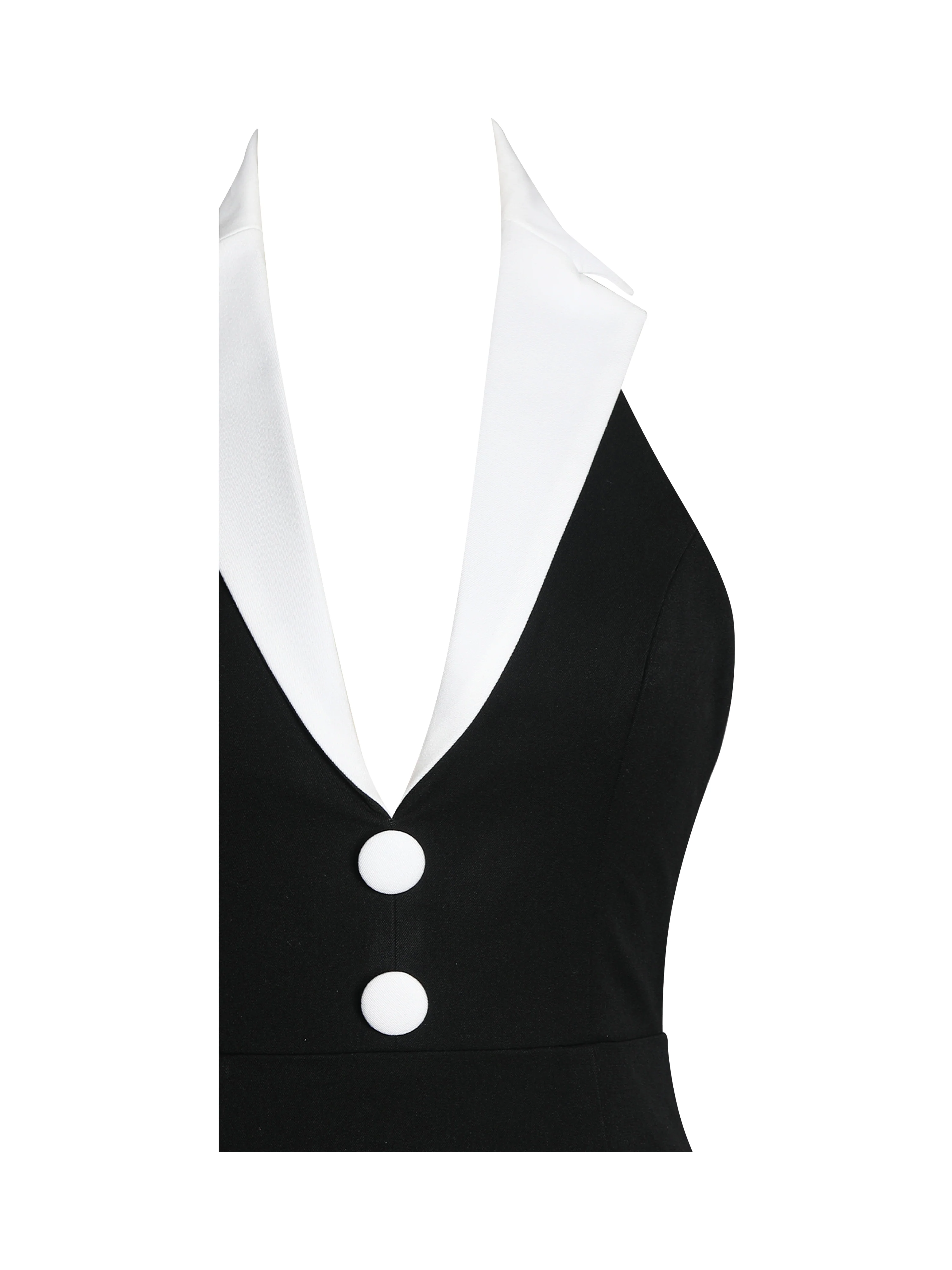 Raelyn Black and White Business Casual Maxi Dress