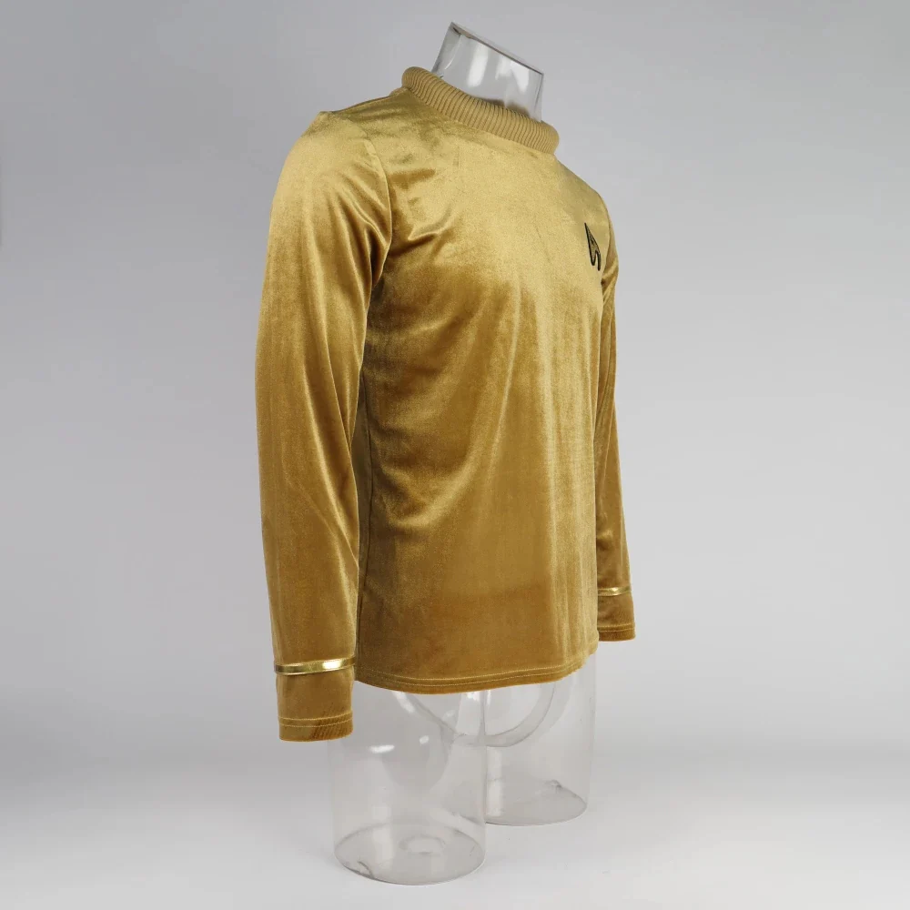 Cosermart Star Trek The Original Series TOS Captain Pike Kirk Top Shirt Cosplay Uniform Halloween Costumes Man Adult
