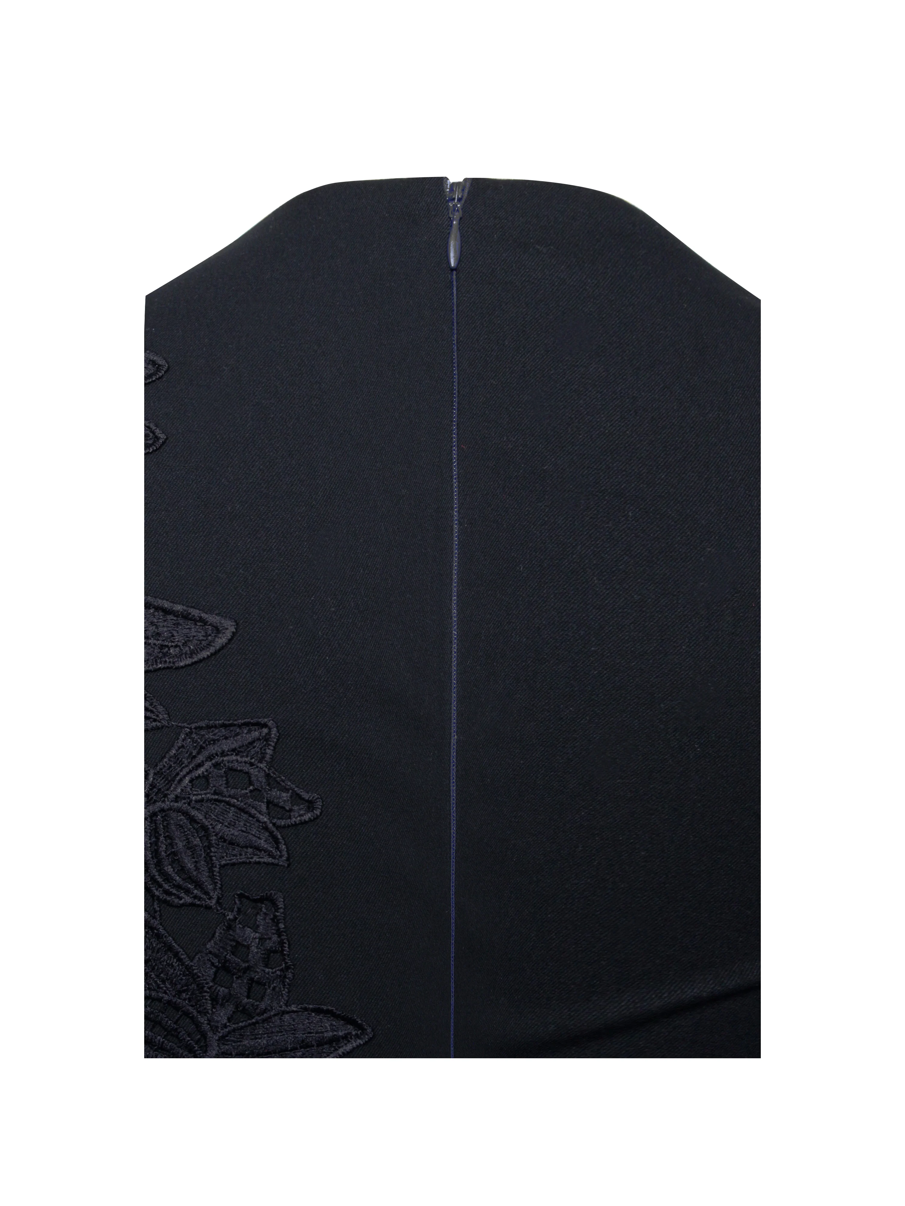 Bailey Lace Trim Crystal Net Cutout Long Sleeve Gown