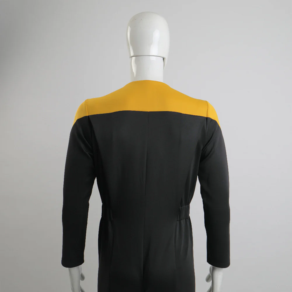 Cosermart Star Trek Deep Space Nine Commander Sisko Duty Uniform Jumpsuit Yellow Cosplay Costumes Halloween Party Prop