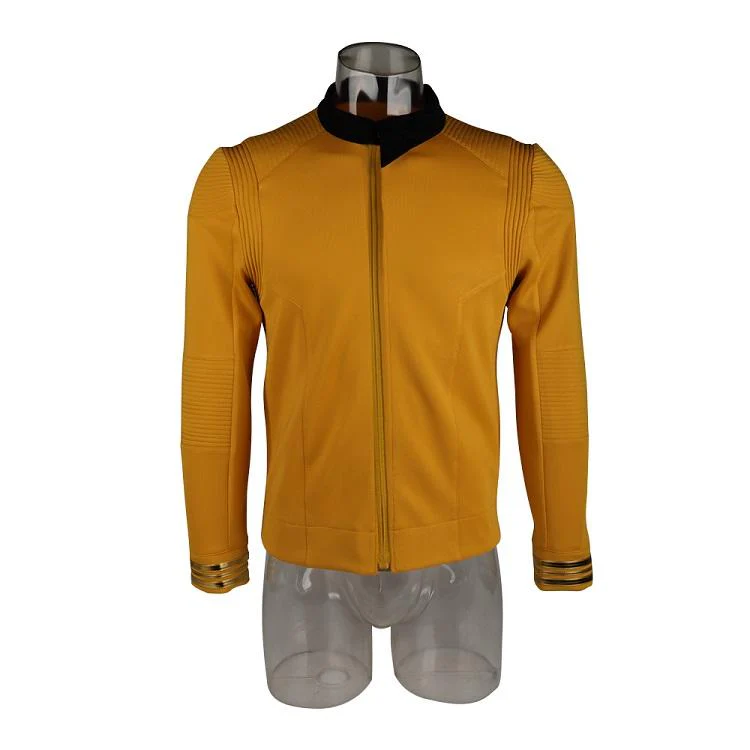 Cosermart Star Trek Discovery Season 2 Starfleet Captain Kirk Shirt Uniform Badge Costumes Men Adult Halloween Cosplay Costume