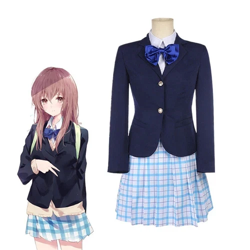 A Silent Voice Nishimiya Shouko Cosplay Costume Halloween Carnival Suit JK Dress